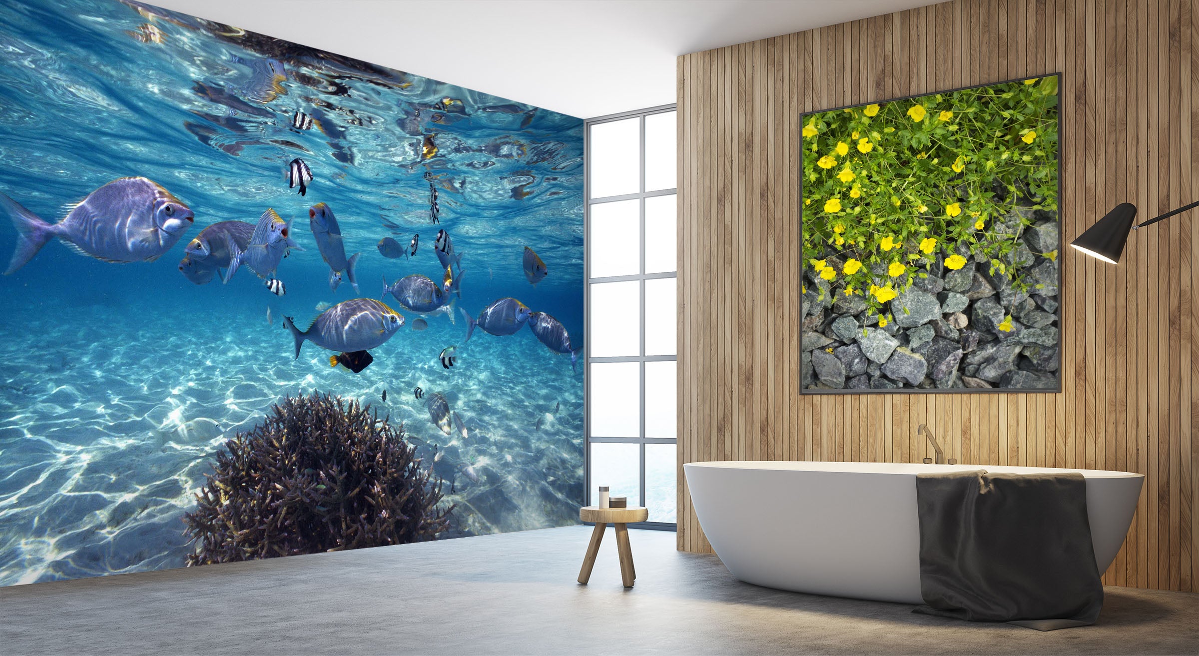 3D Submarine Fish 091 Wall Murals