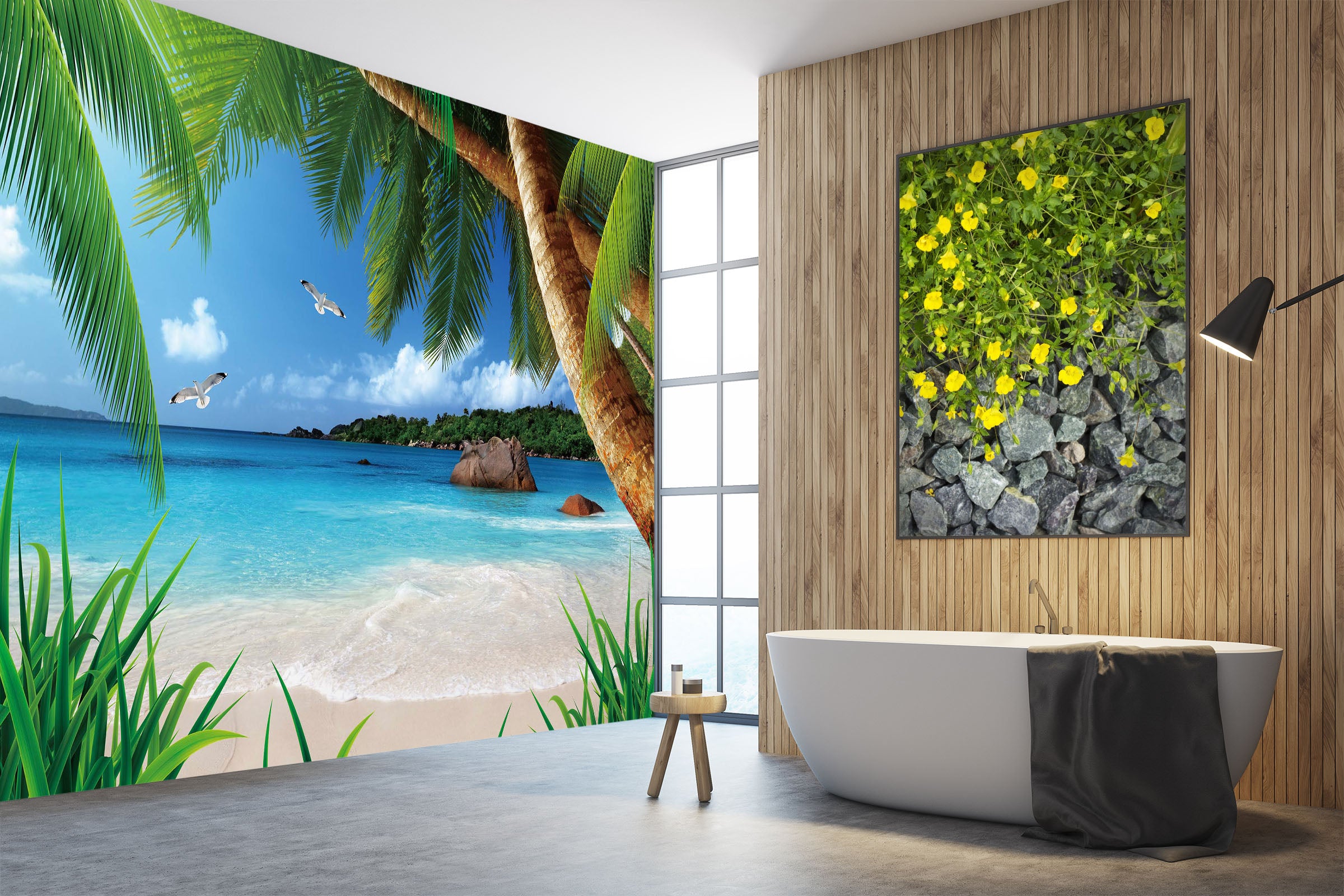 3D Sea Beach 1627 Wall Murals
