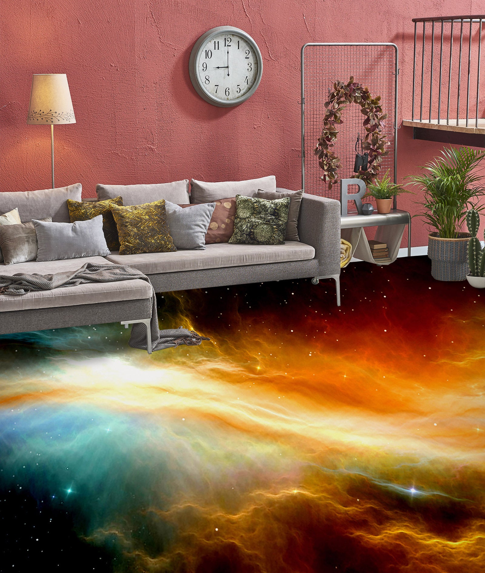 3D Dazzling Nebula 369 Floor Mural Wallpaper Murals Rug & Mat Print Epoxy waterproof bath floor
