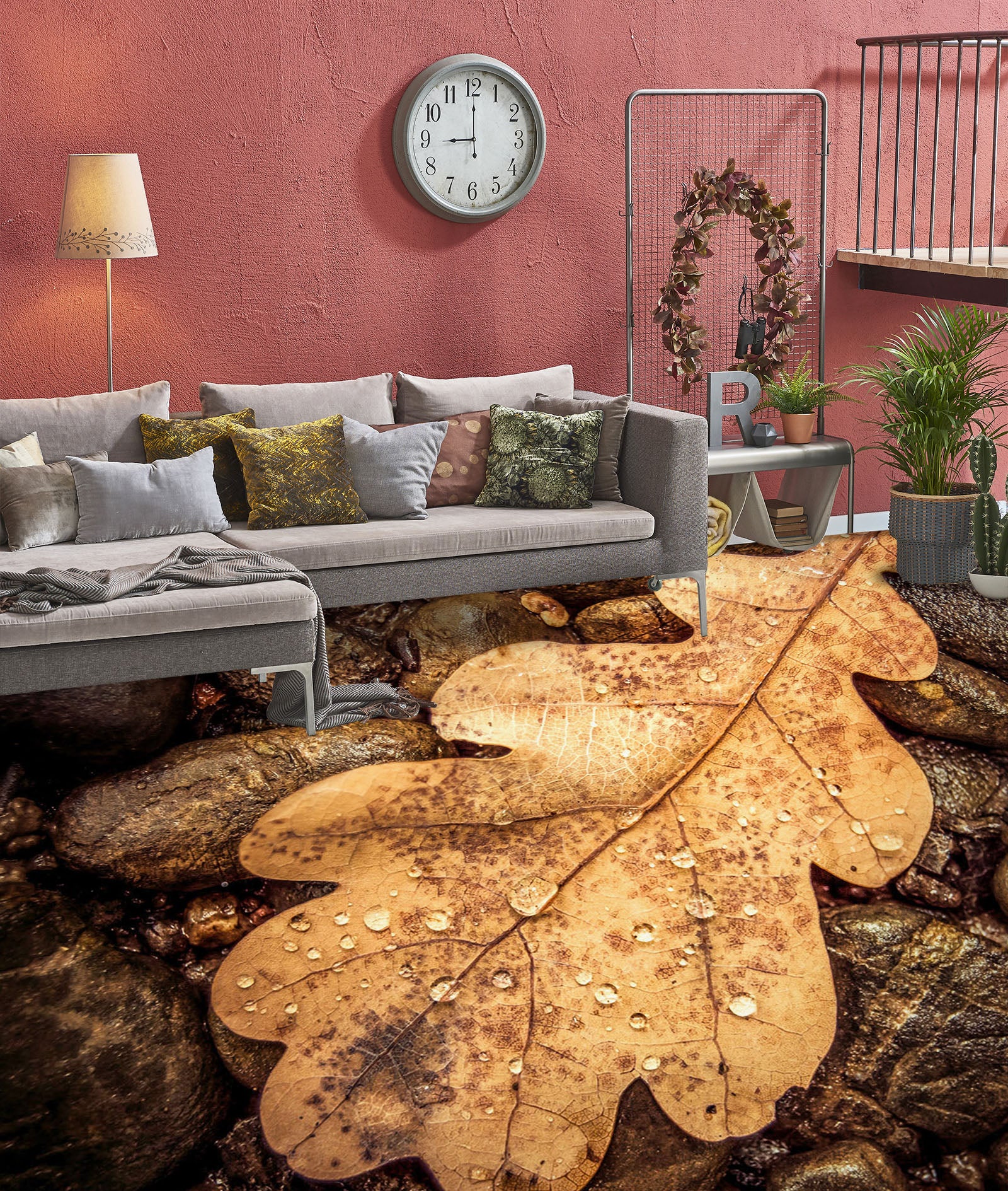 3D Big Autumn Leaves 1437 Floor Mural Wallpaper Murals Self-Adhesive Removable Print Epoxy