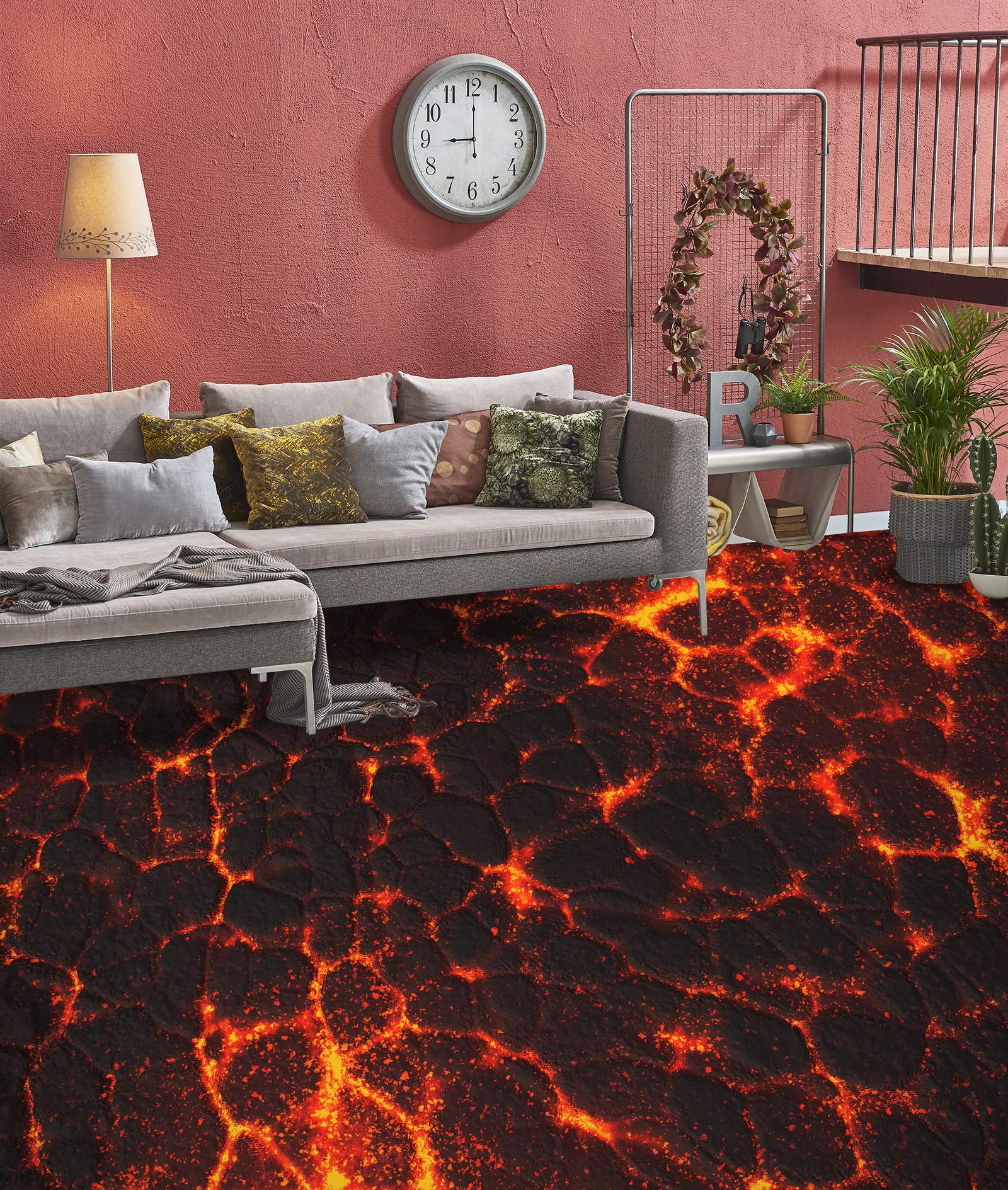 3D Hot Lava 137 Floor Mural Wallpaper Murals Rug & Mat Print Epoxy waterproof bath floor