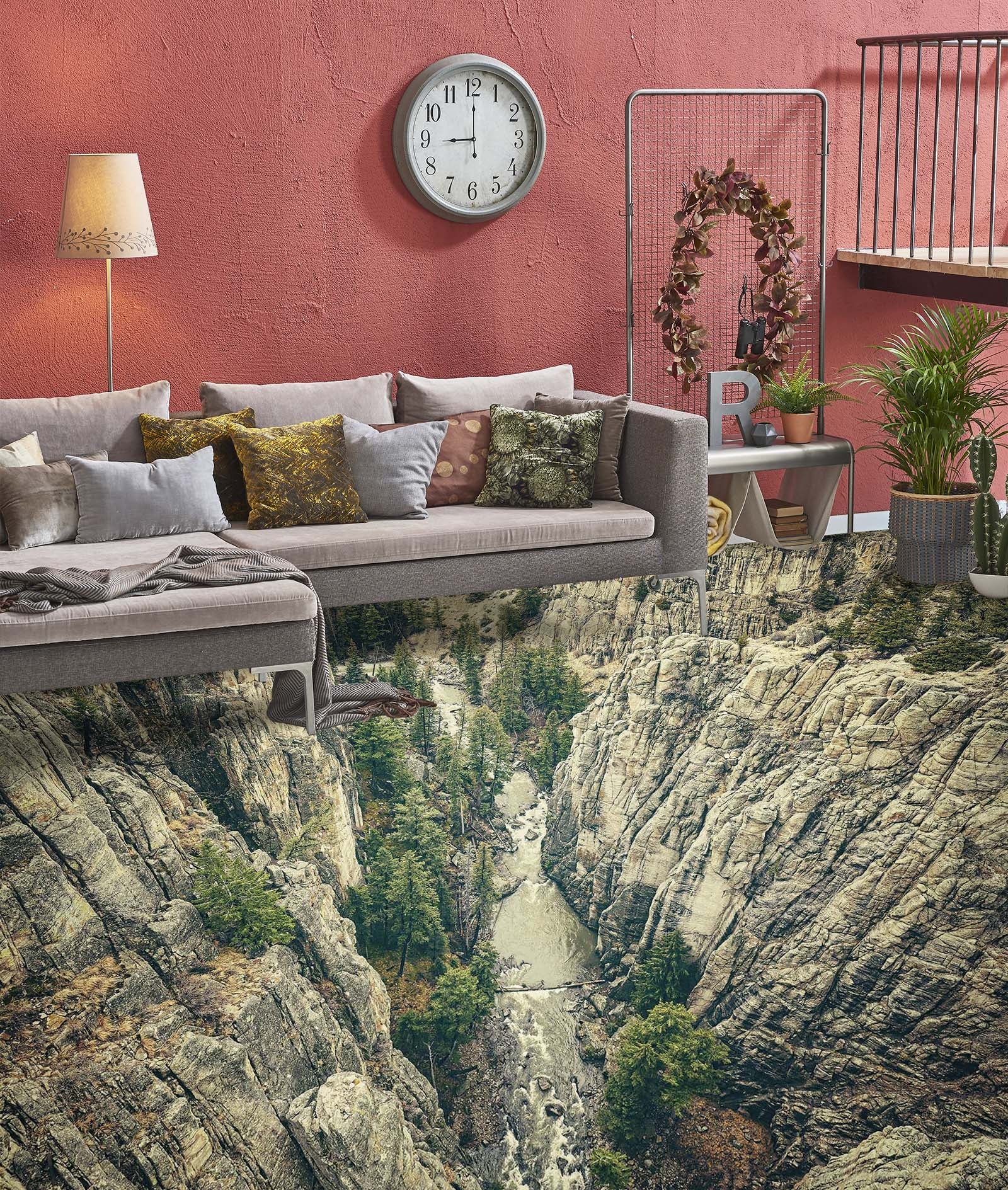 3D Mountains Of The Years 074 Floor Mural Wallpaper Murals Rug & Mat Print Epoxy waterproof bath floor