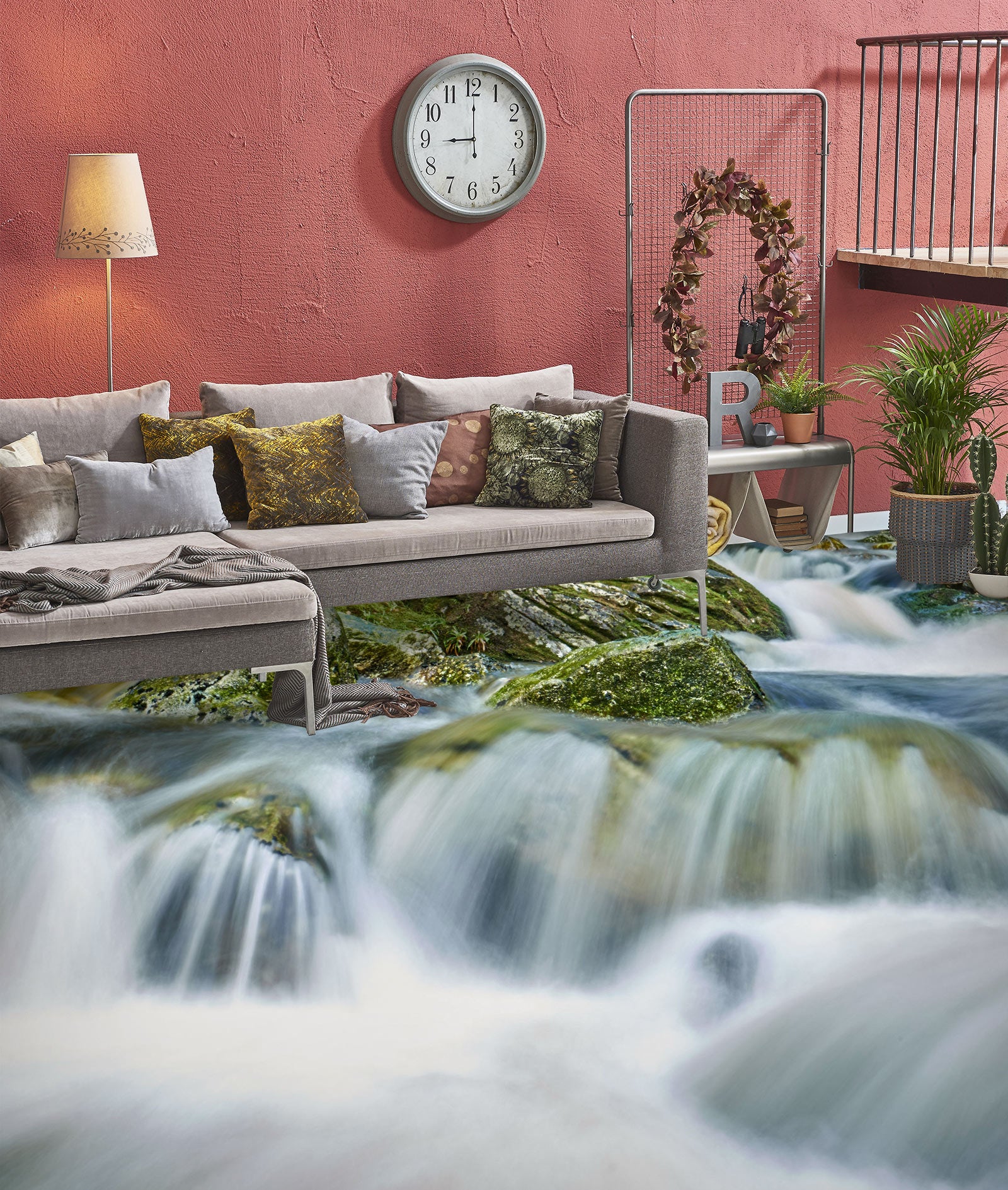 3D Dreamy Little Waterfall 1052 Floor Mural Wallpaper Murals Self-Adhesive Removable Print Epoxy