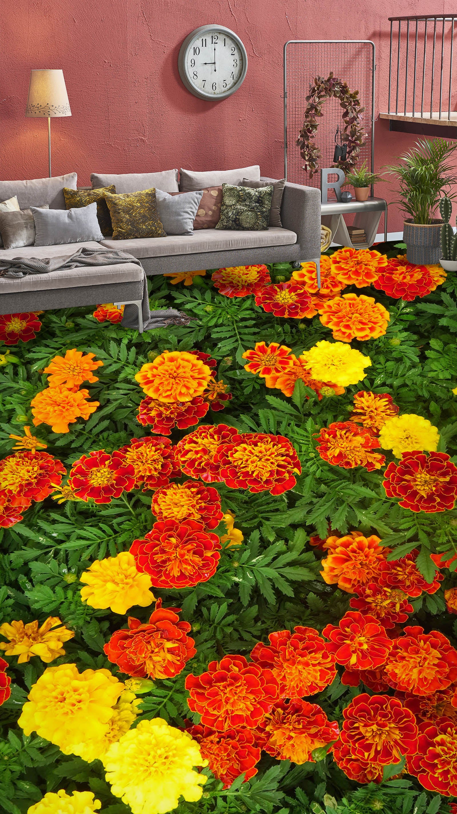 3D Fortune Flower Preview 897 Floor Mural Wallpaper Murals Rug & Mat Print Epoxy waterproof bath floor