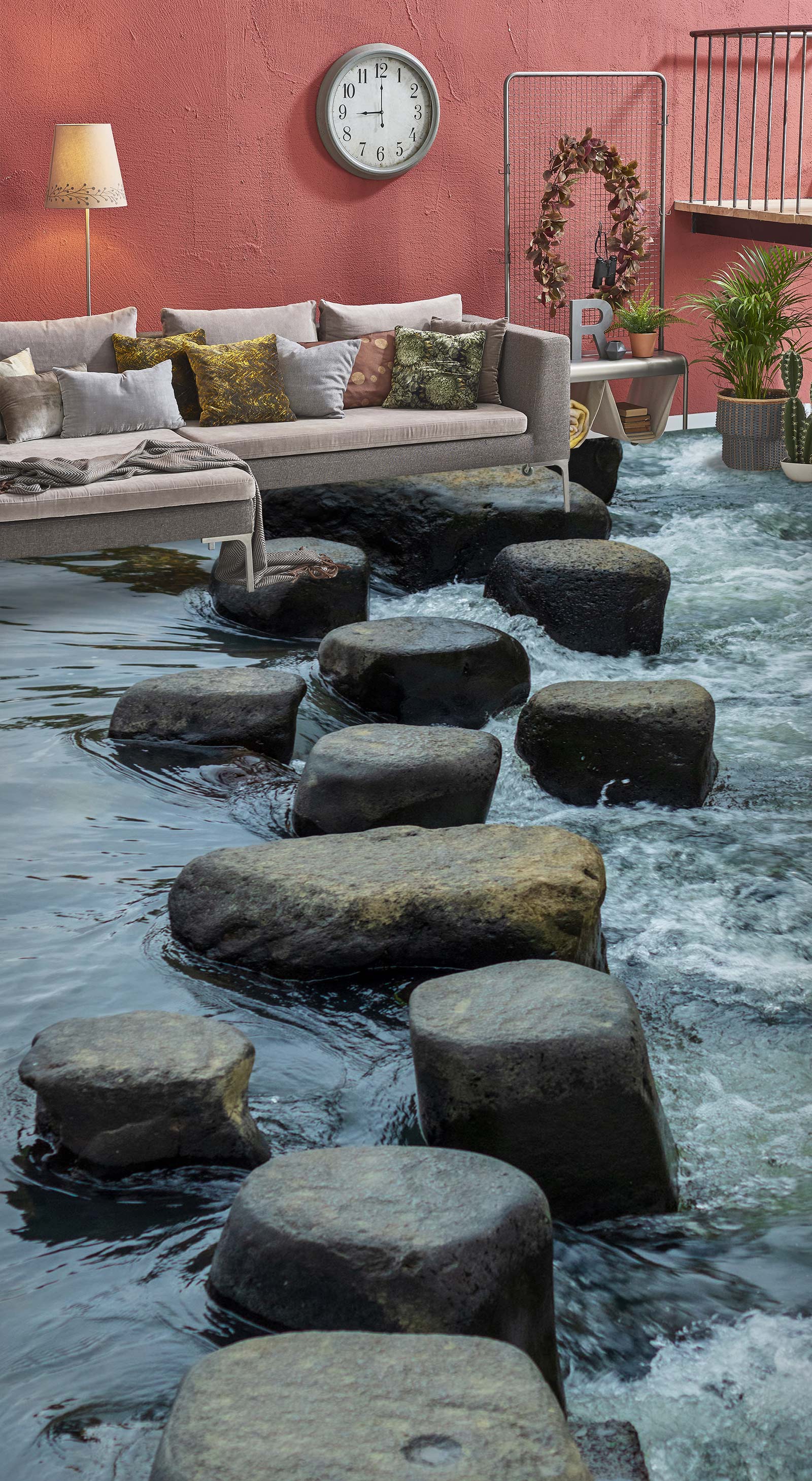 3D Round Stone Road 184 Floor Mural Wallpaper Murals Rug & Mat Print Epoxy waterproof bath floor