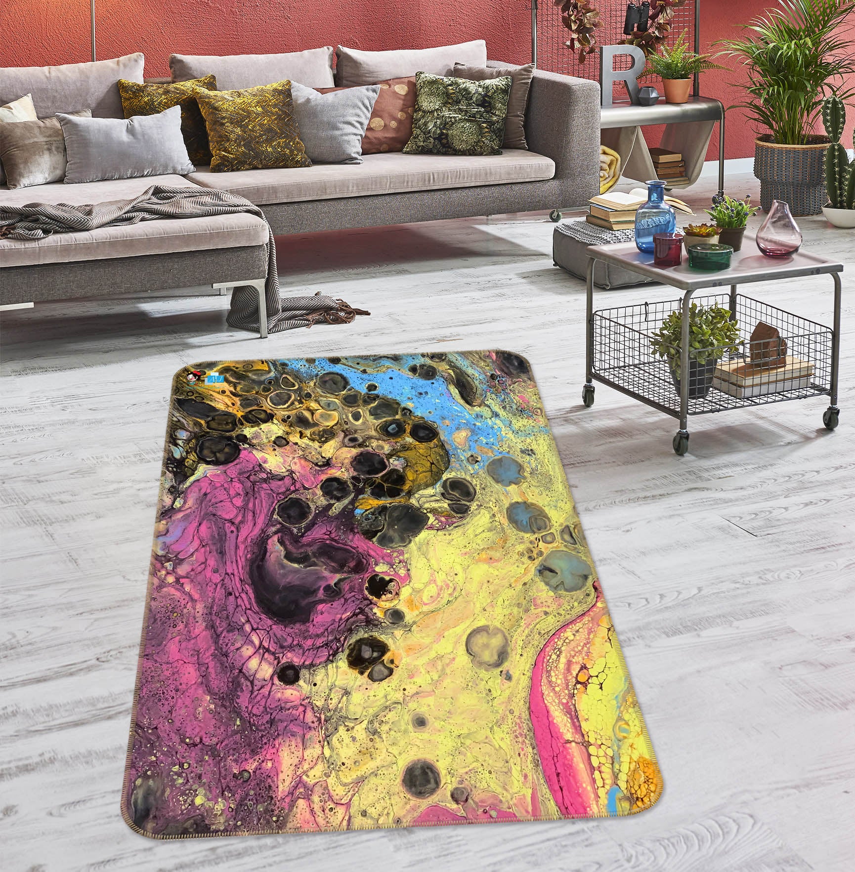 3D Colorful Texture 40029 Valerie Latrice Rug Non Slip Rug Mat