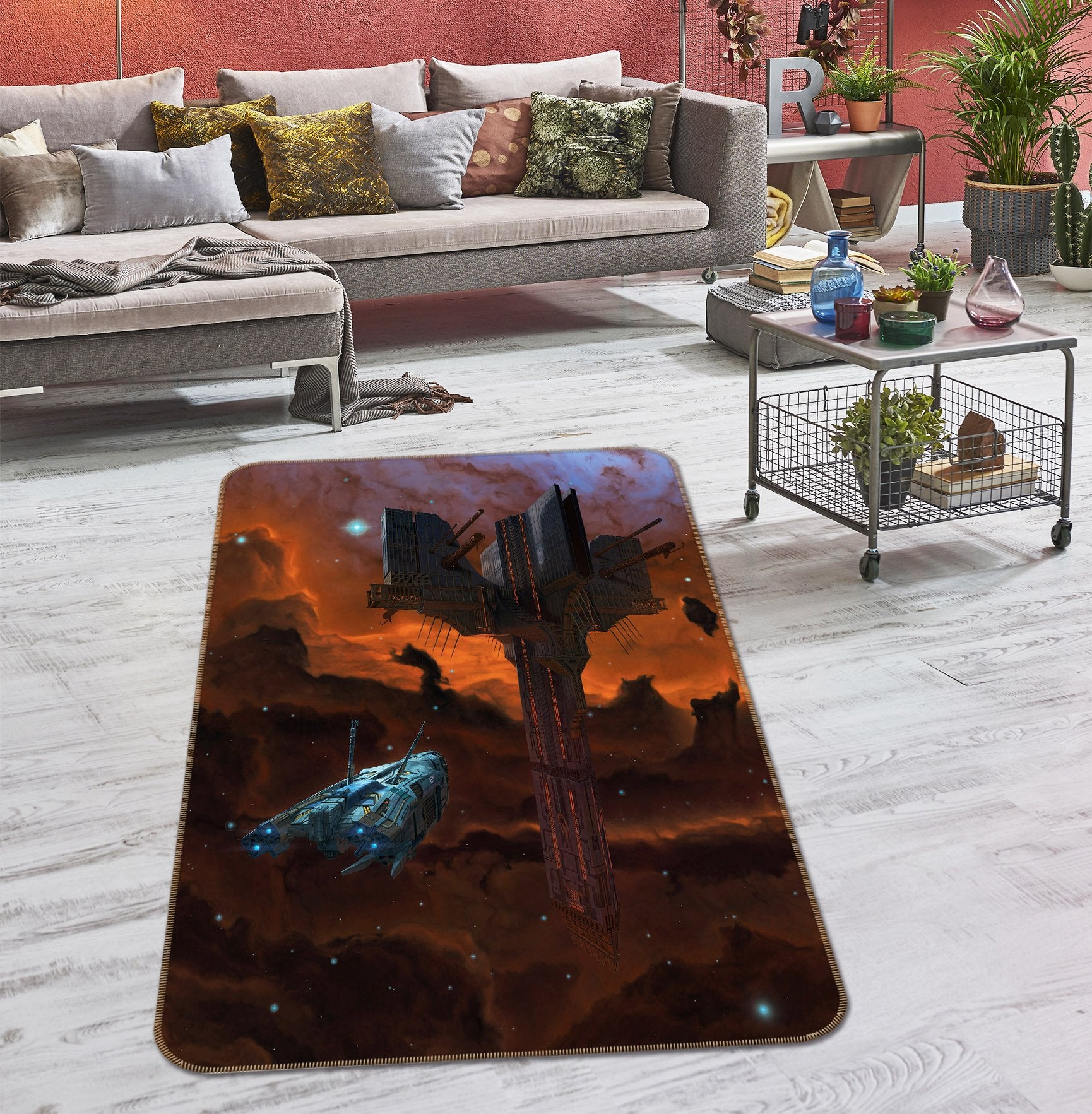 3D Alien Artifact 1007 Vincent Hie Rug Non Slip Rug Mat Mat AJ Creativity Home