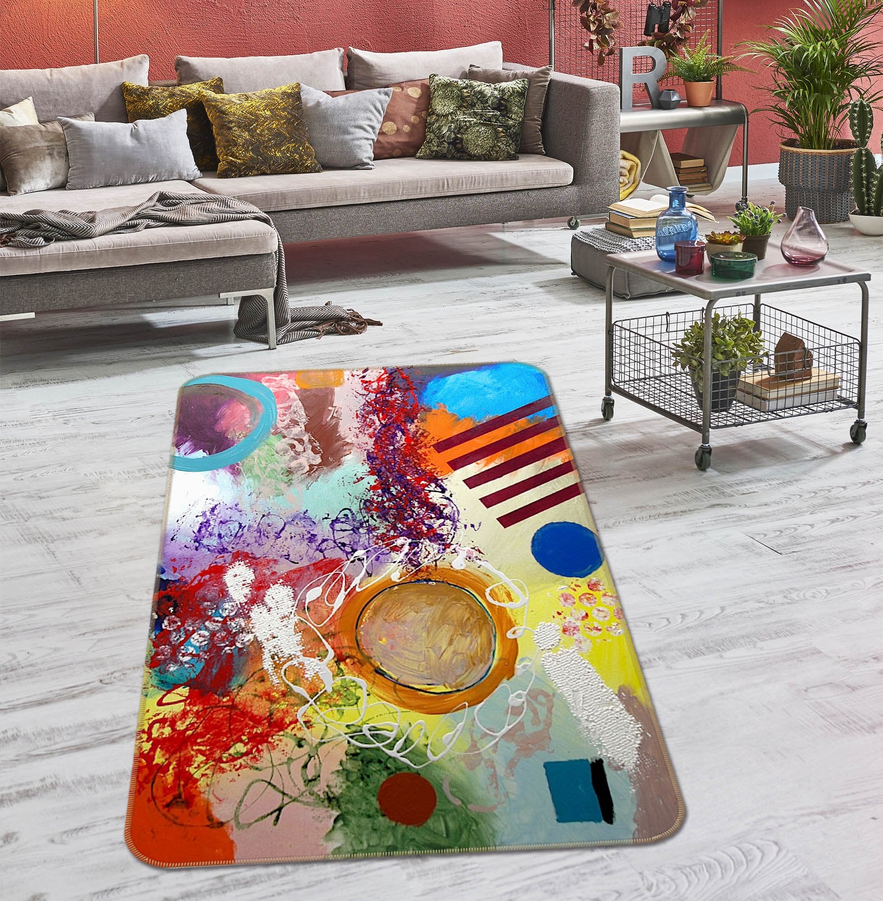 3D Beautiful Color 1008 Allan P. Friedlander Rug Non Slip Rug Mat Mat AJ Creativity Home