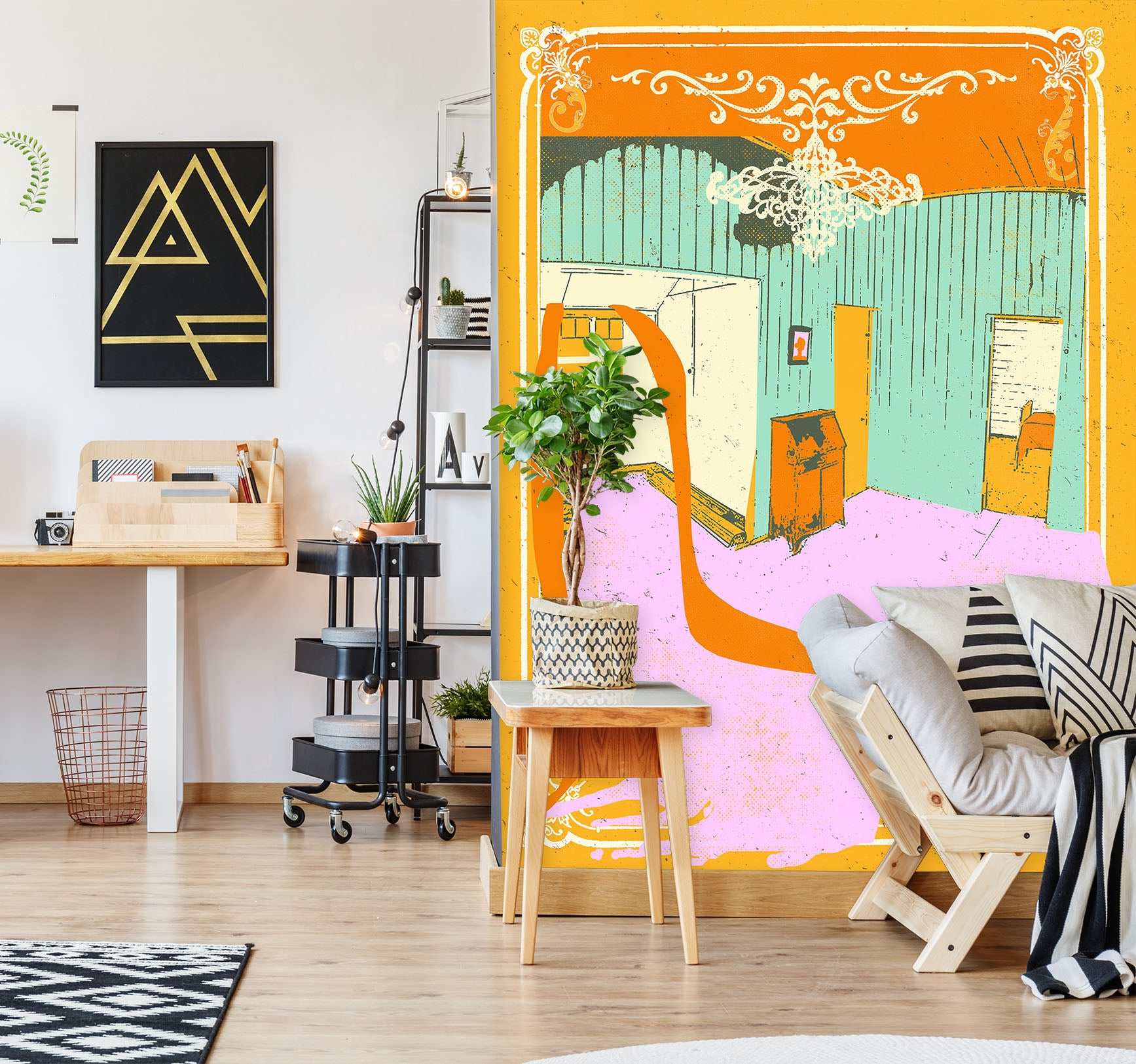 3D Room Spill 1413 Showdeer Wall Mural Wall Murals