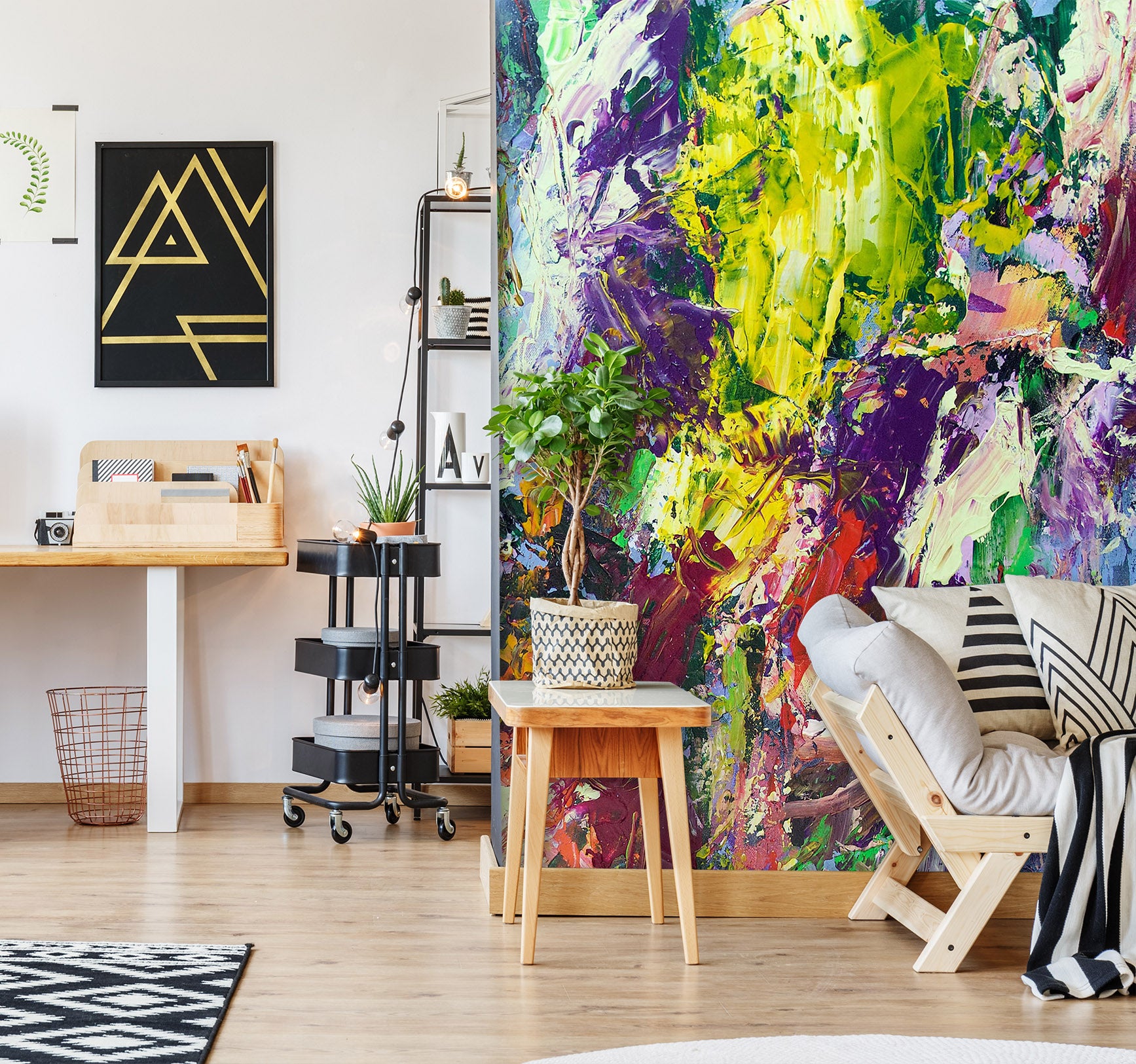 3D Color Art 281 Allan P. Friedlander Wall Mural Wall Murals