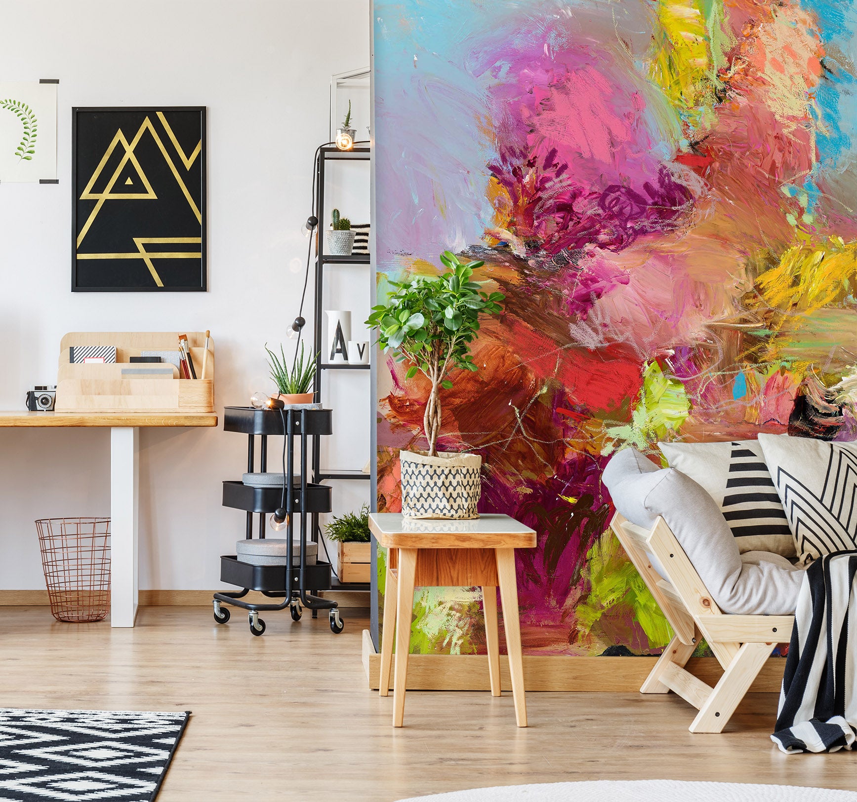 3D Pink Smoke 294 Allan P. Friedlander Wall Mural Wall Murals