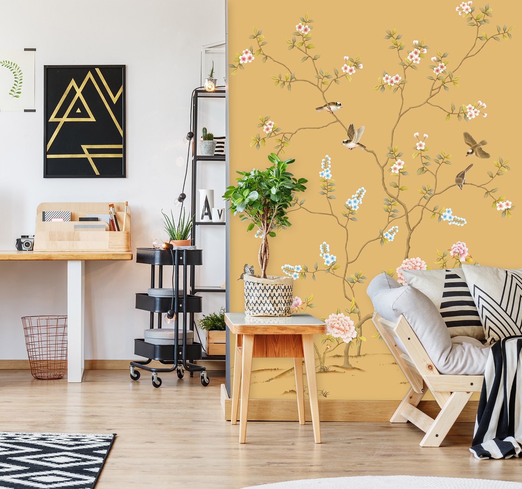 3D Bird Chinese Pattern 1639 Wall Murals