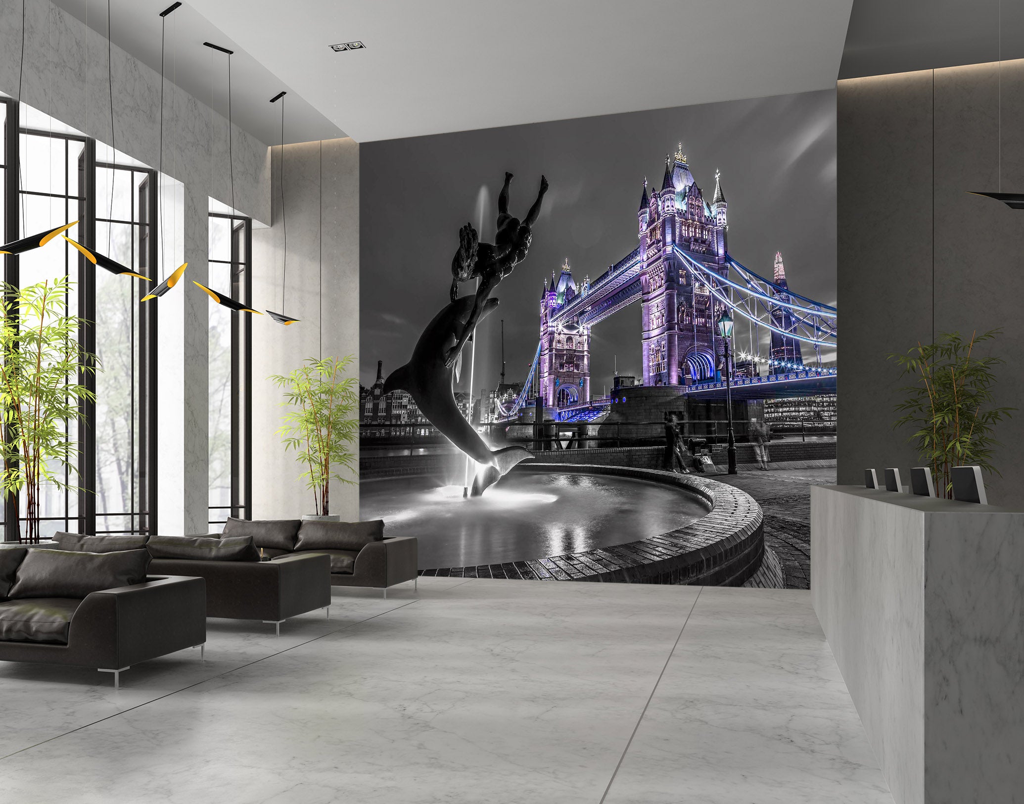 3D City Lights 1415 Assaf Frank Wall Mural Wall Murals