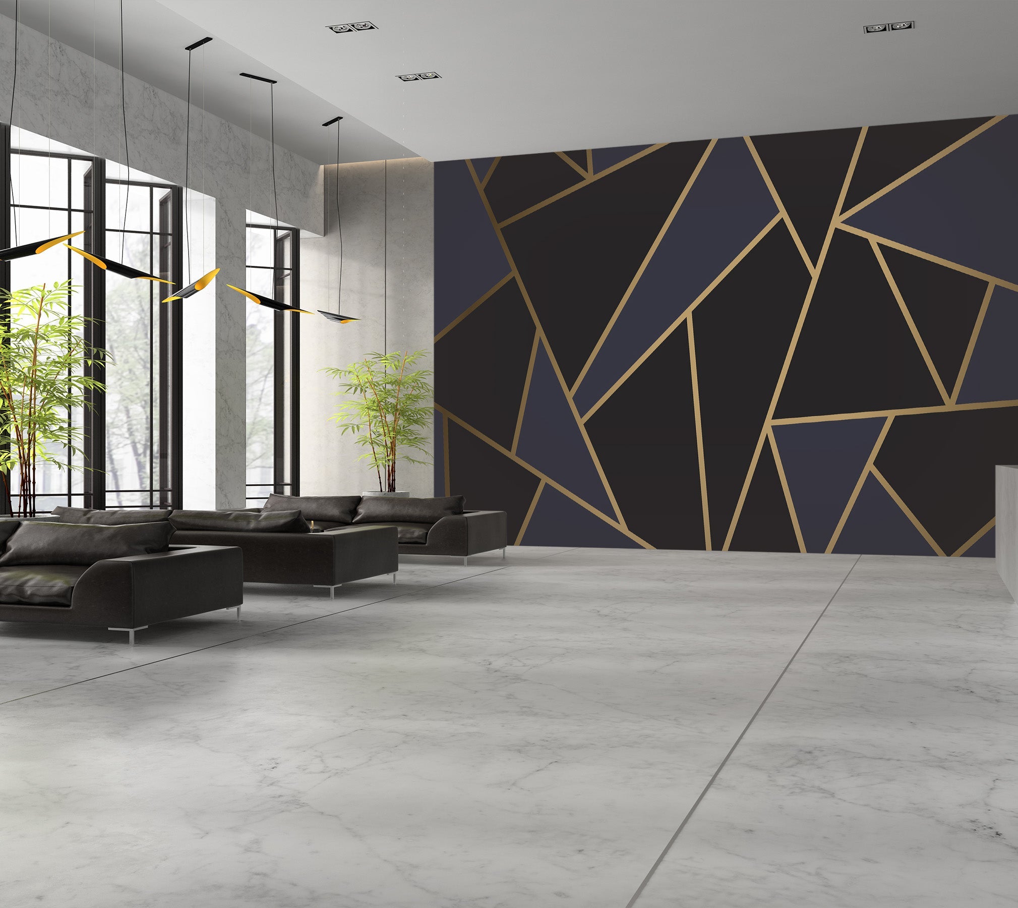 3D Pure Black Stripes 044 Wall Murals Wallpaper AJ Wallpaper 2