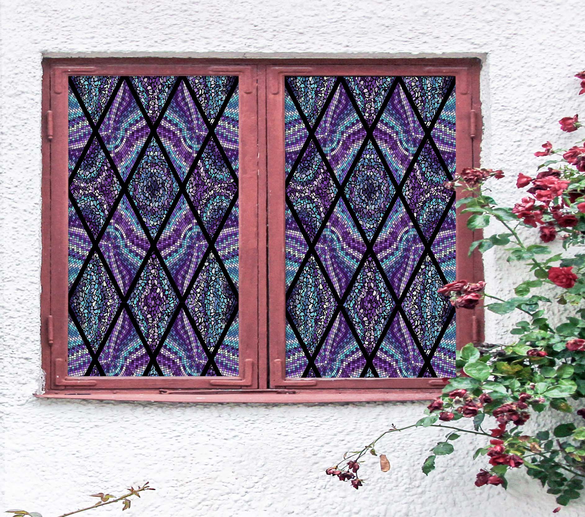 3D Graphic Fragmentation 375 Window Film Print Sticker Cling Stained Glass UV Block