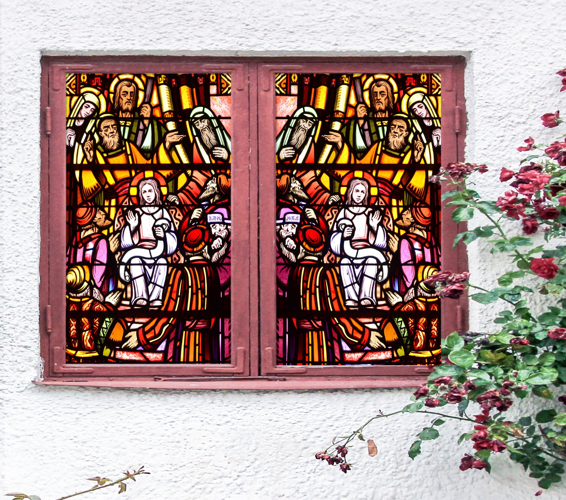 3D Faith Wish 192 Window Film Print Sticker Cling Stained Glass UV Block