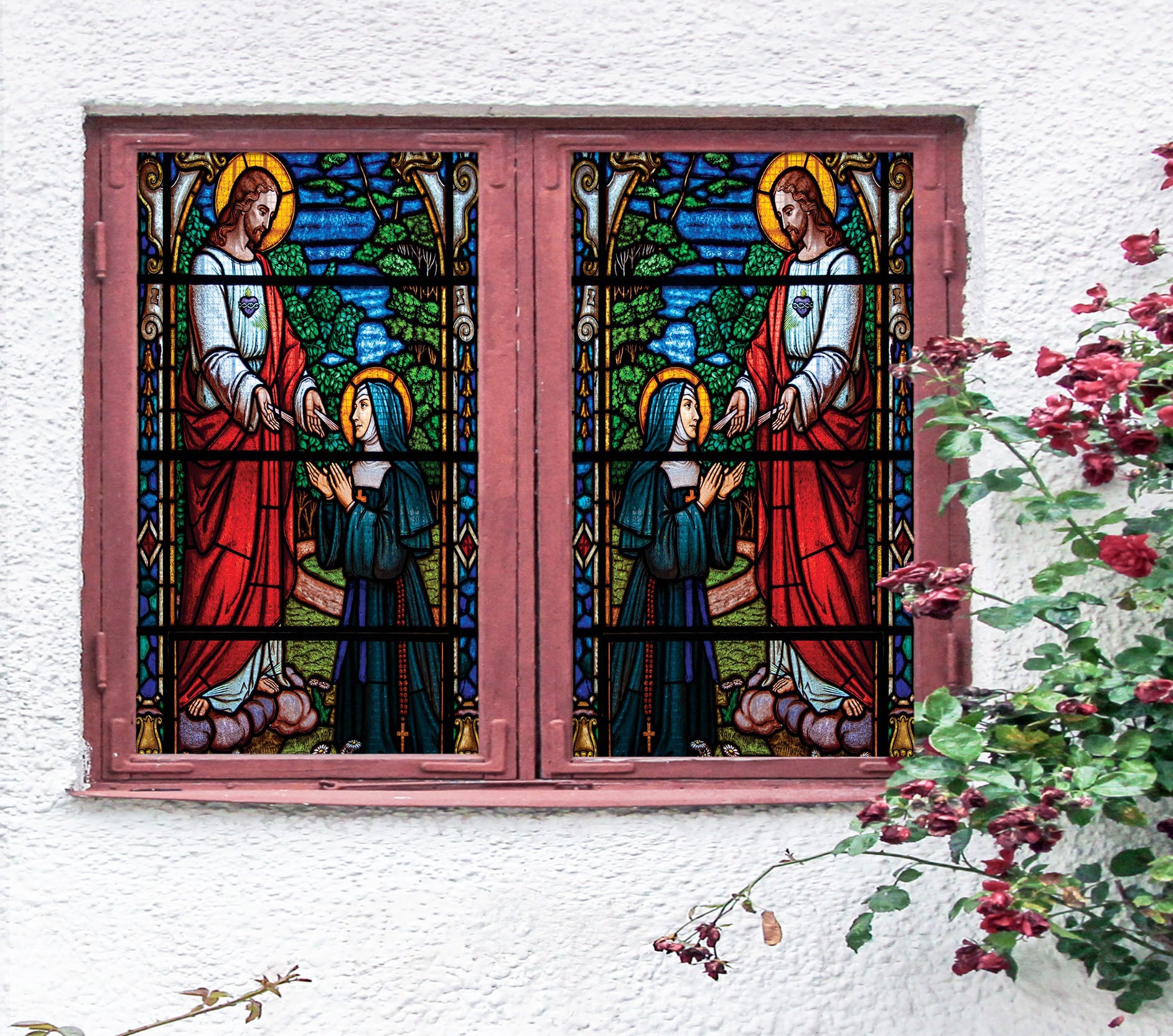 3D Priesthood Believers 061 Window Film Print Sticker Cling Stained Glass UV Block