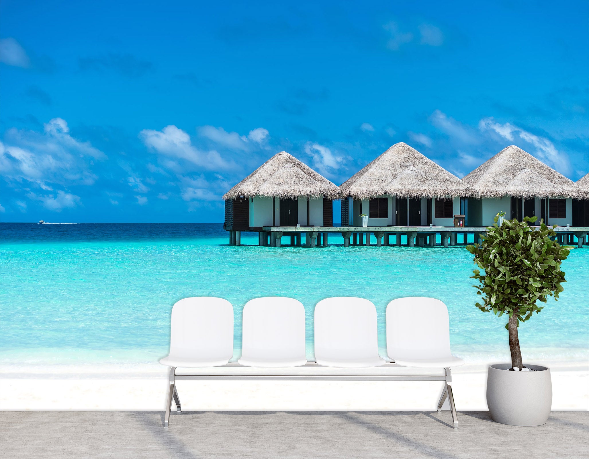 3D Azure Seascape 033 Wall Murals