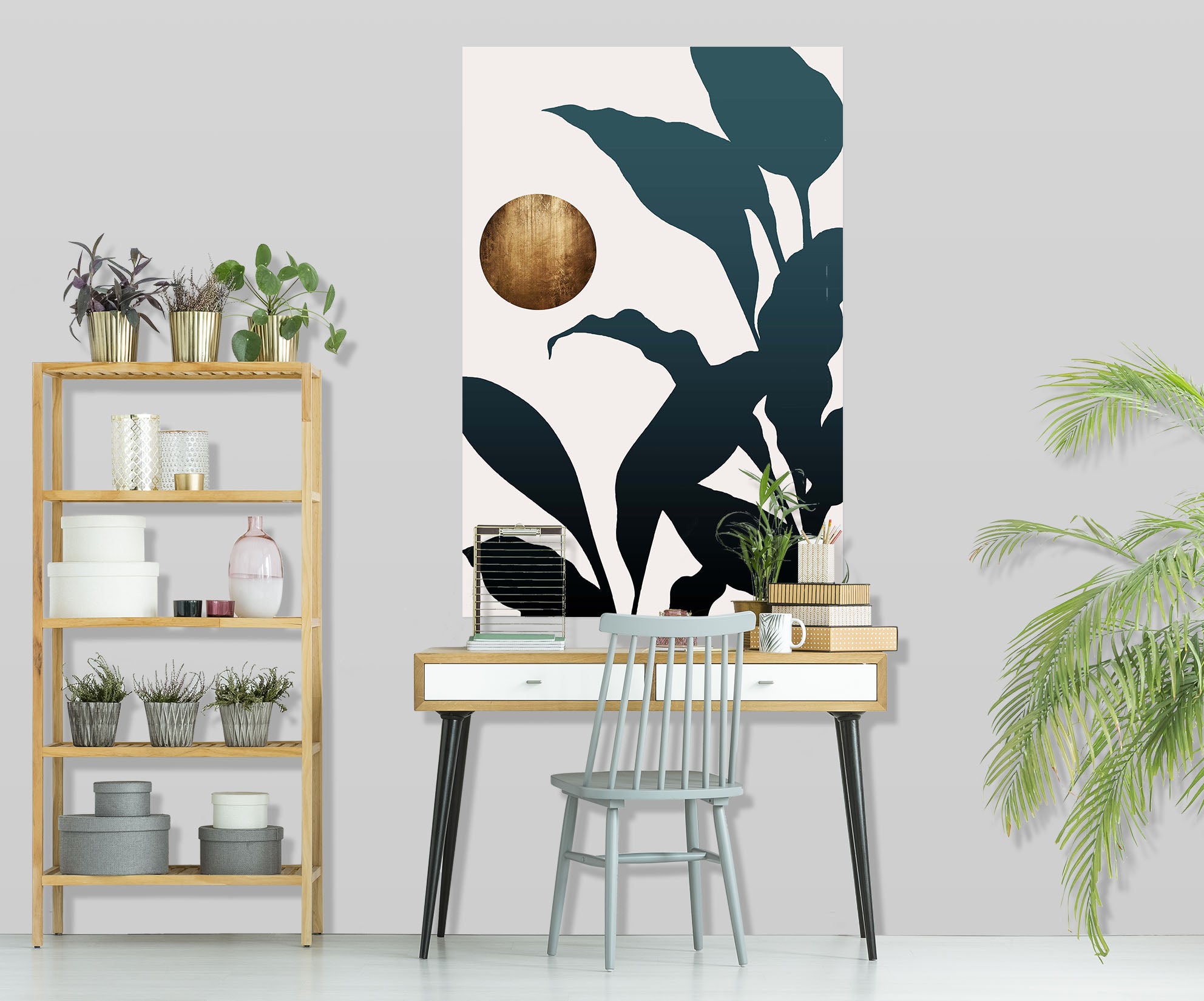 3D Moon Leaves 154 Boris Draschoff Wall Sticker