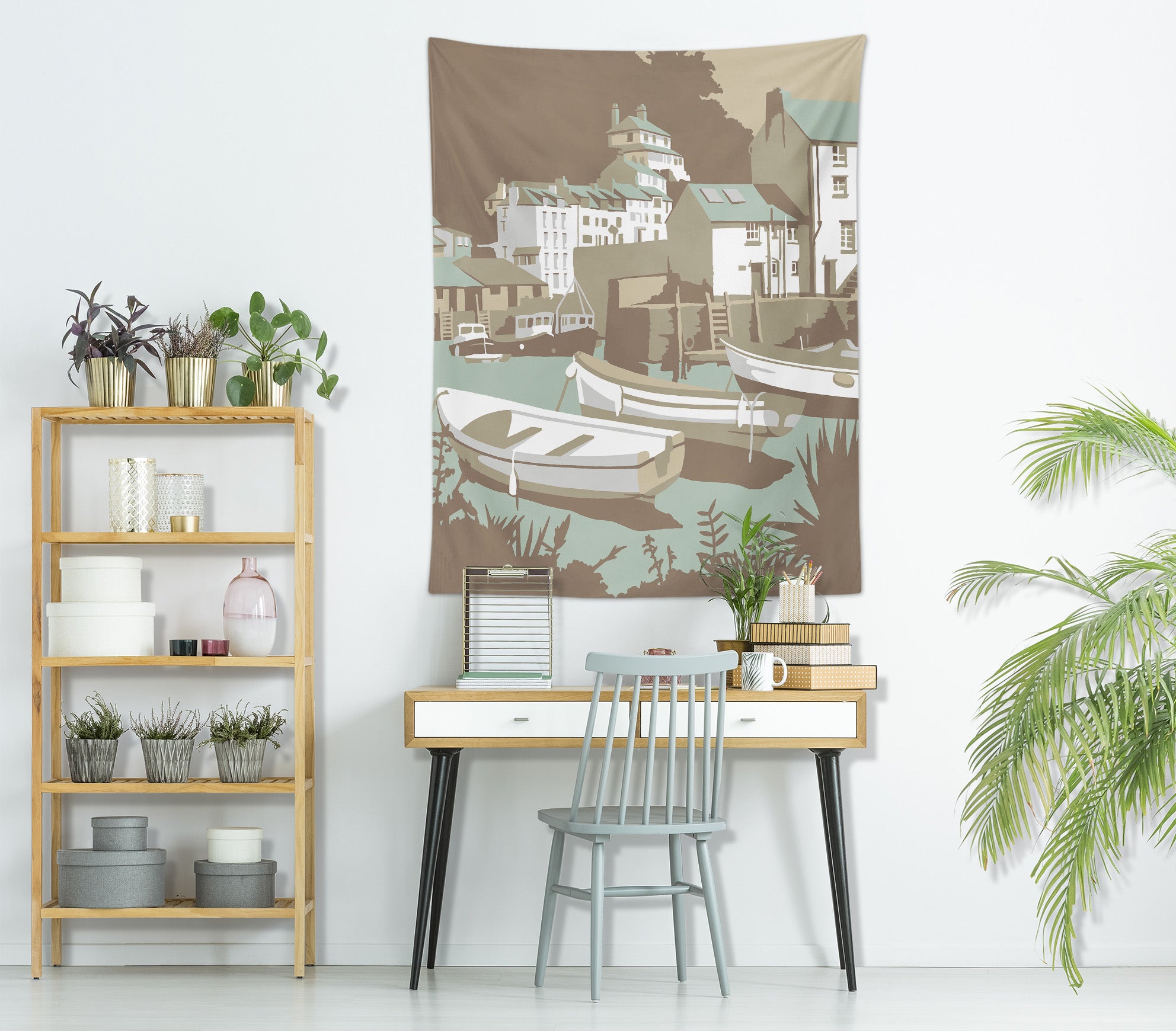 3D House Boat 5359 Steve Read Tapestry Hanging Cloth Hang