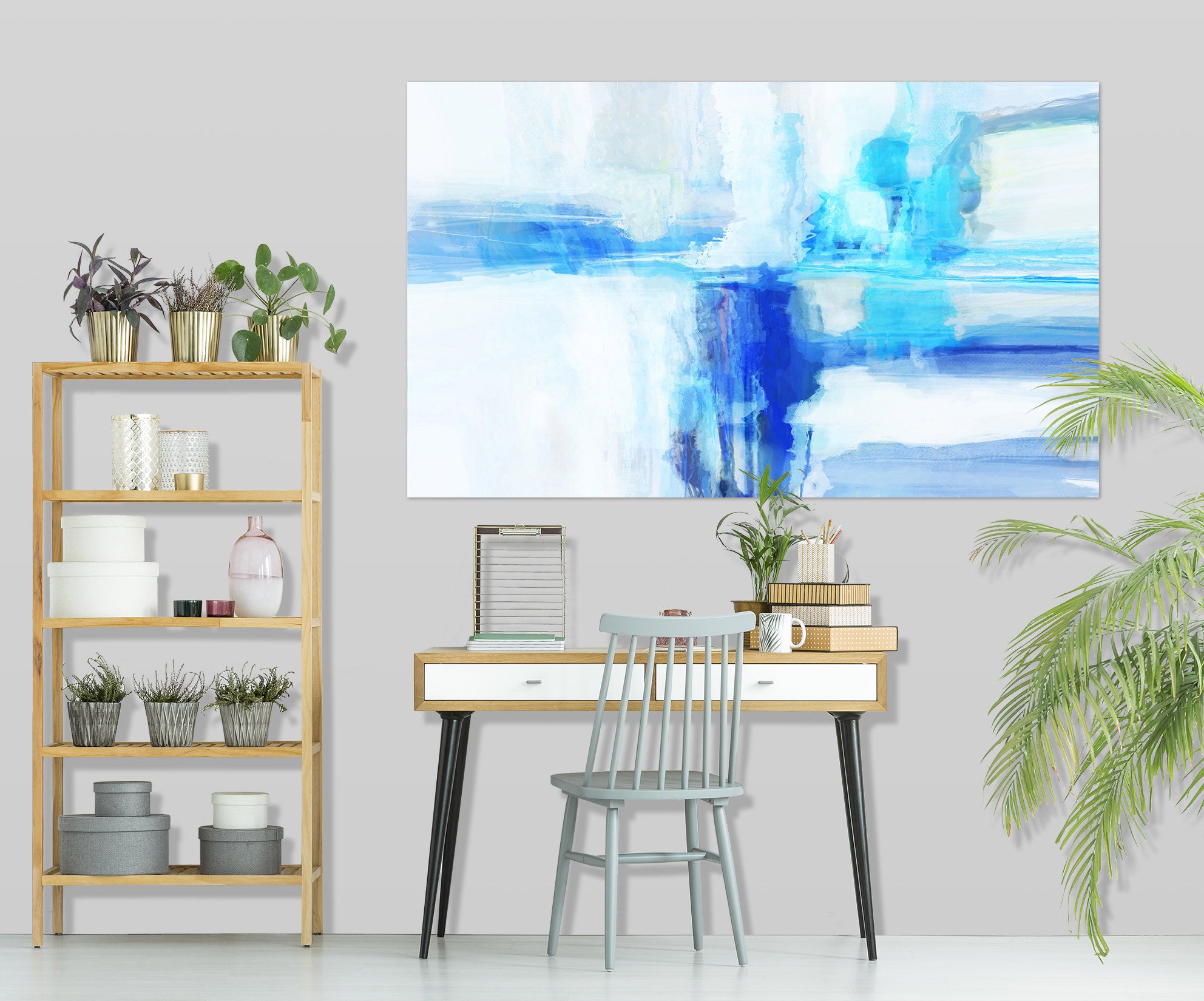 3D Blue Graffiti 024 Michael Tienhaara Wall Sticker