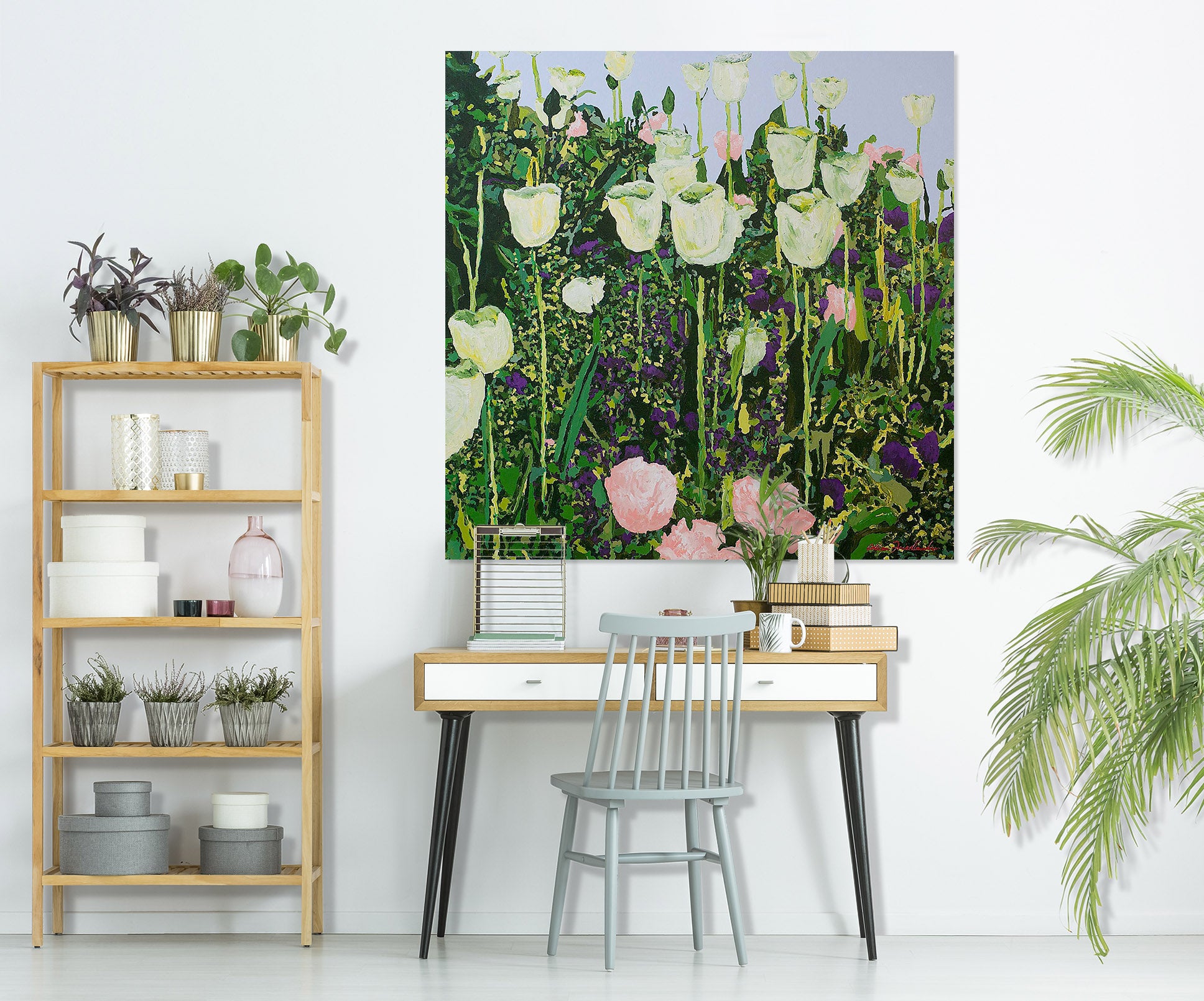 3D Hilltop Flowers 167 Allan P. Friedlander Wall Sticker