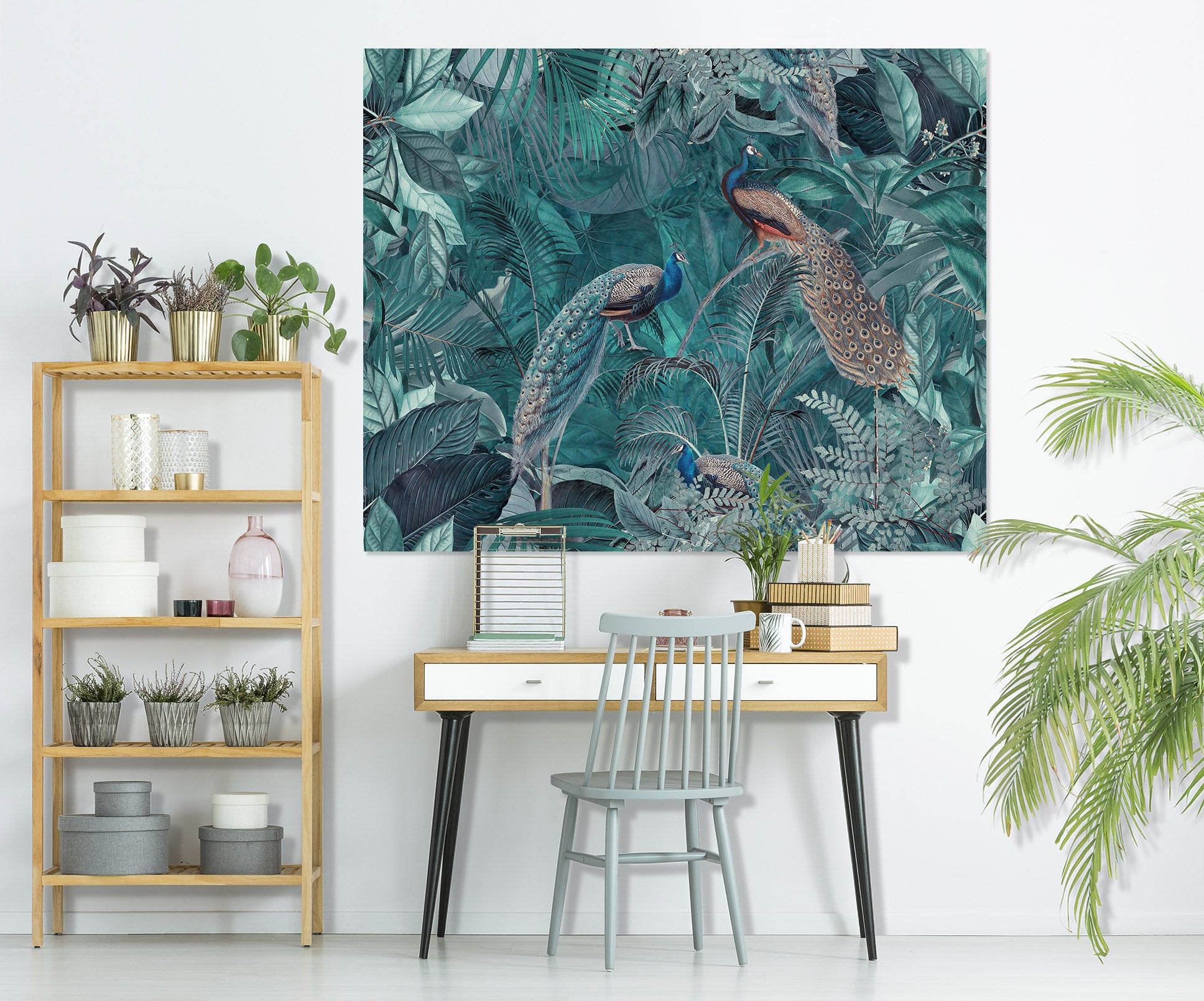 3D Forest Peacock 109 Andrea haase Wall Sticker