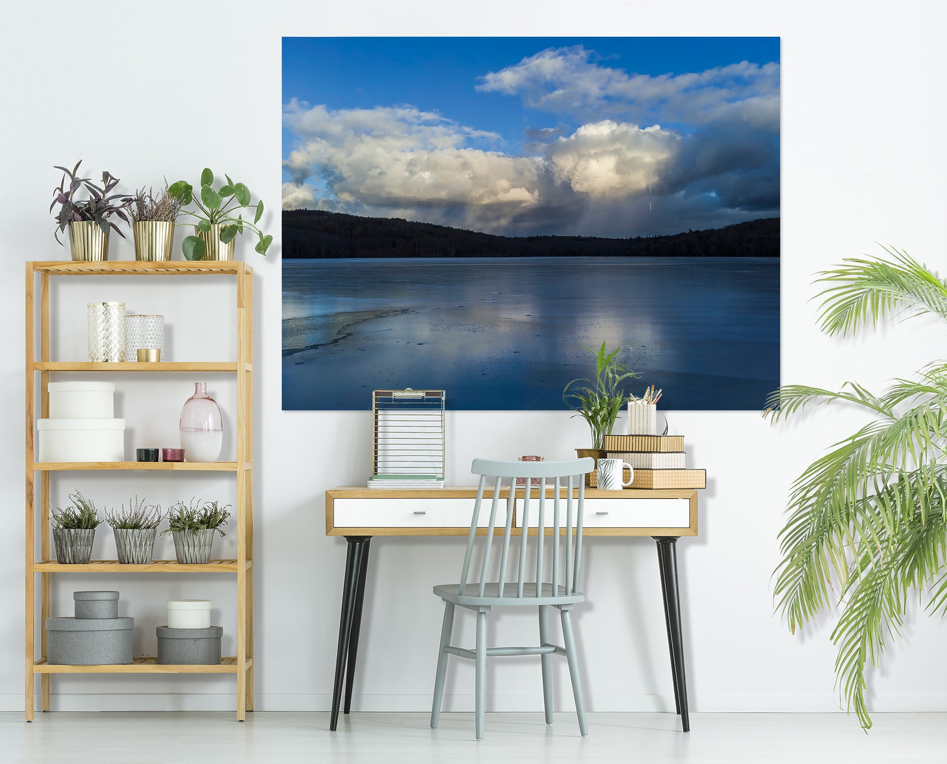 3D Clouds Lake 121 Jerry LoFaro Wall Sticker