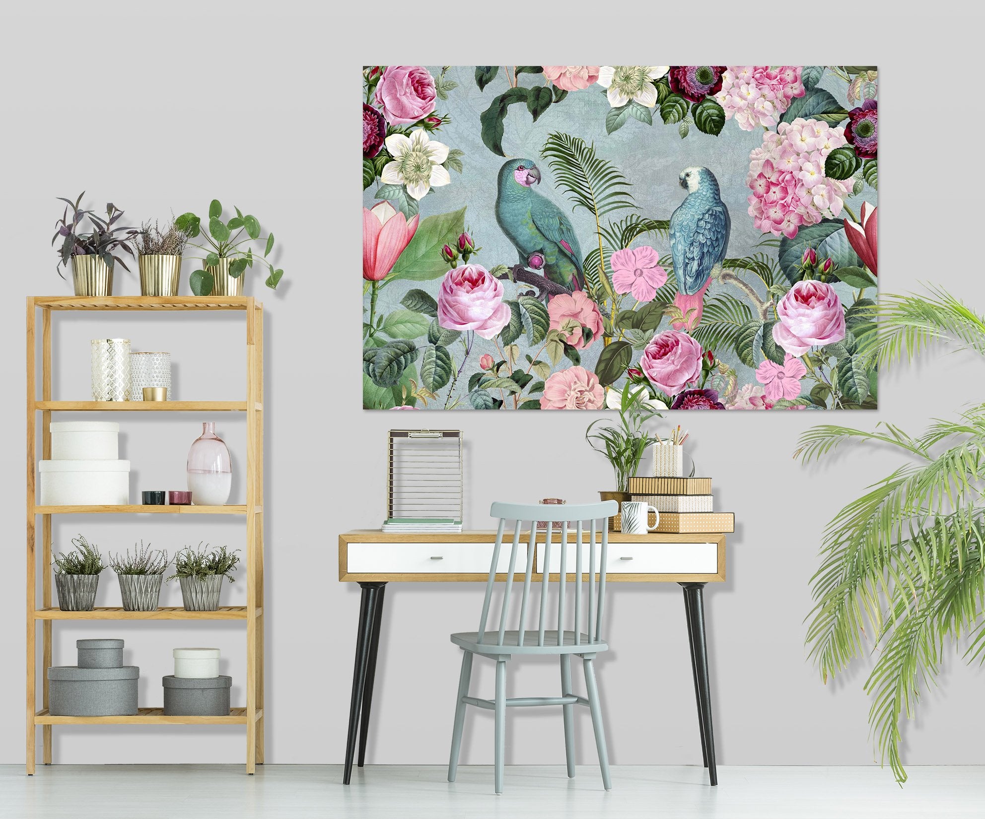 3D Bird Flowers 030 Andrea haase Wall Sticker Wallpaper AJ Wallpaper 2