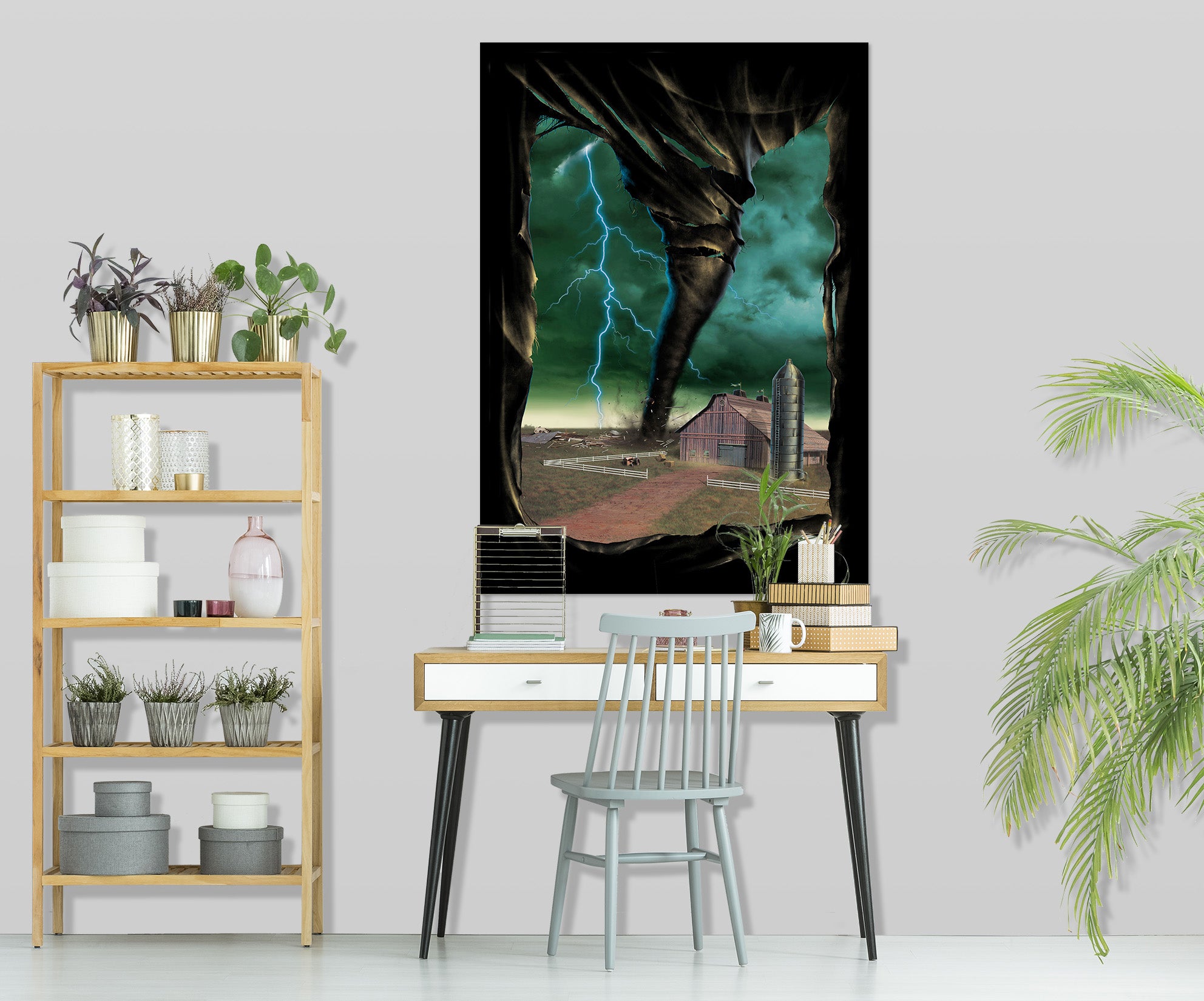 3D Tornado Breakthrough 084 Vincent Hie Wall Sticker