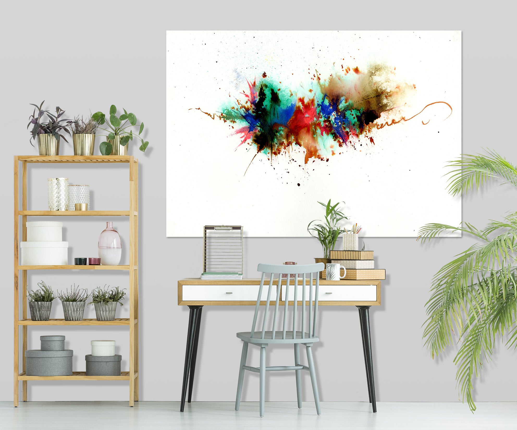 3D Color Ink Pattern 010 Anne Farrall Doyle Wall Sticker