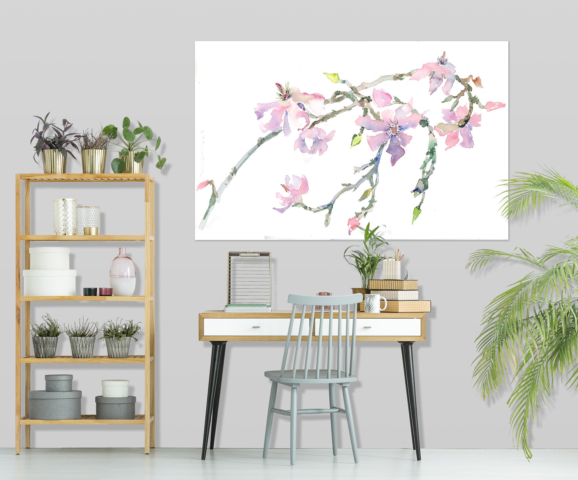 3D Peach Blossom 007 Anne Farrall Doyle Wall Sticker