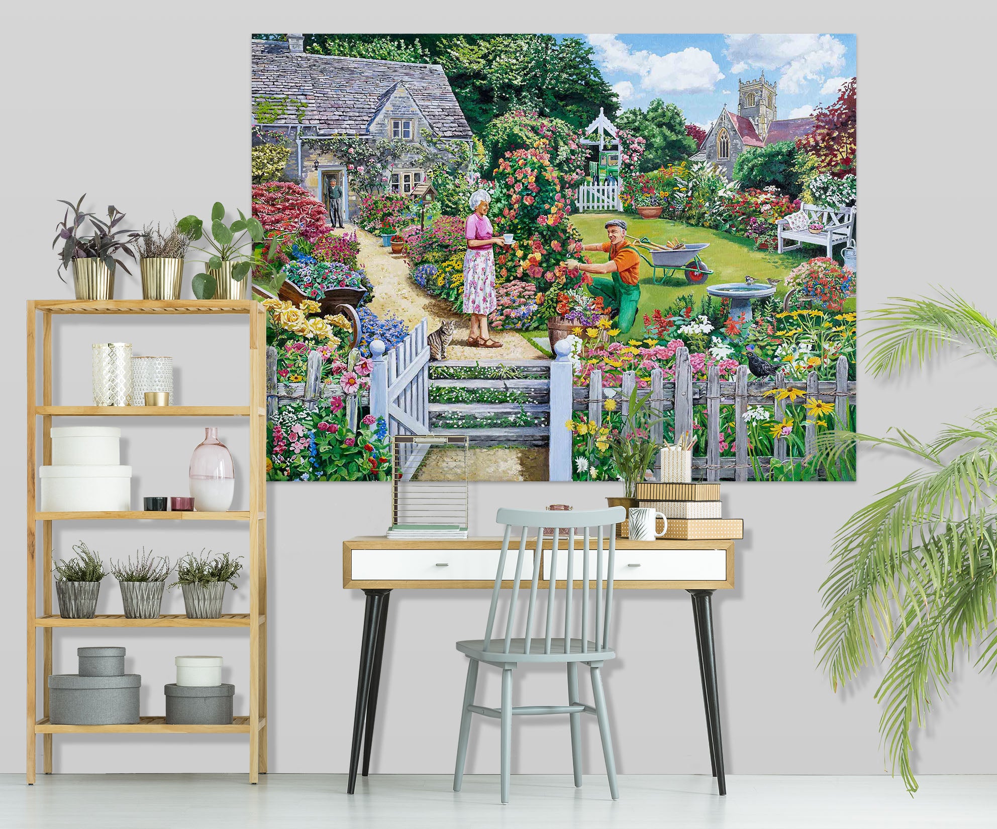 3D Tending A Cottage Garden 066 Trevor Mitchell Wall Sticker
