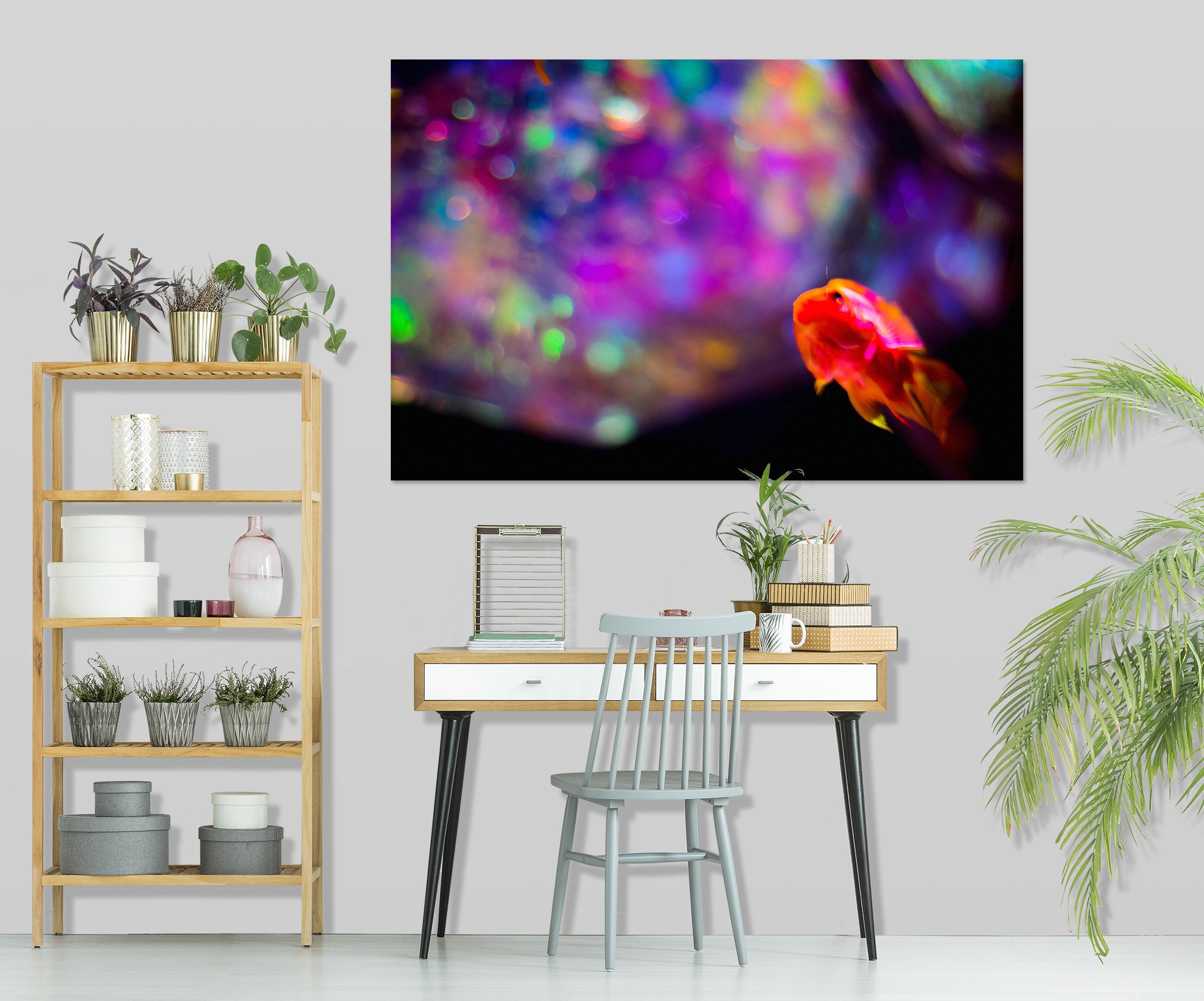 3D Purple Color 016 Noirblanc777 Wall Sticker