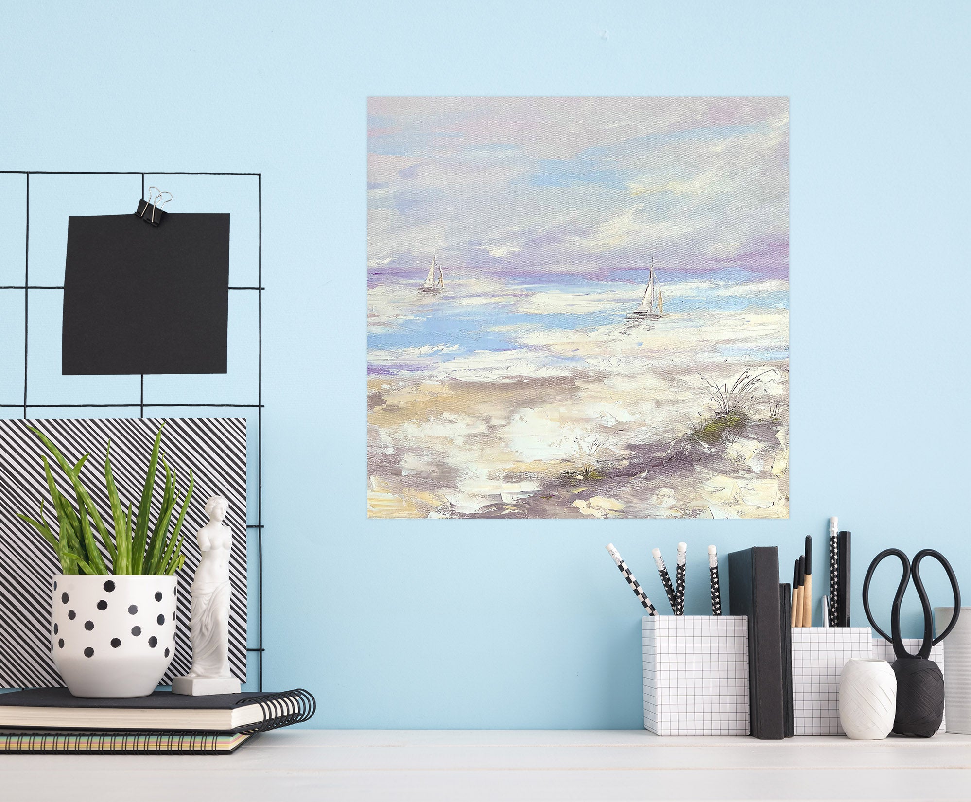 3D Hand Painted Waves 803 Skromova Marina Wall Sticker