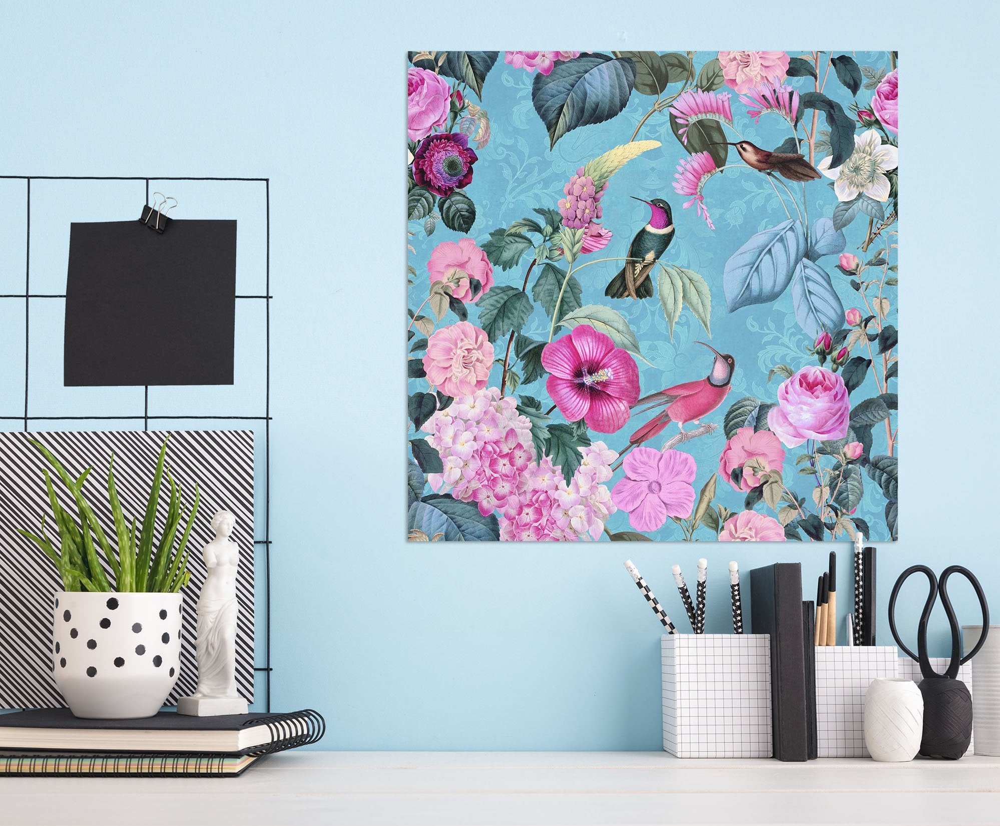 3D Bird Flowers 024 Andrea haase Wall Sticker Wallpaper AJ Wallpaper 2