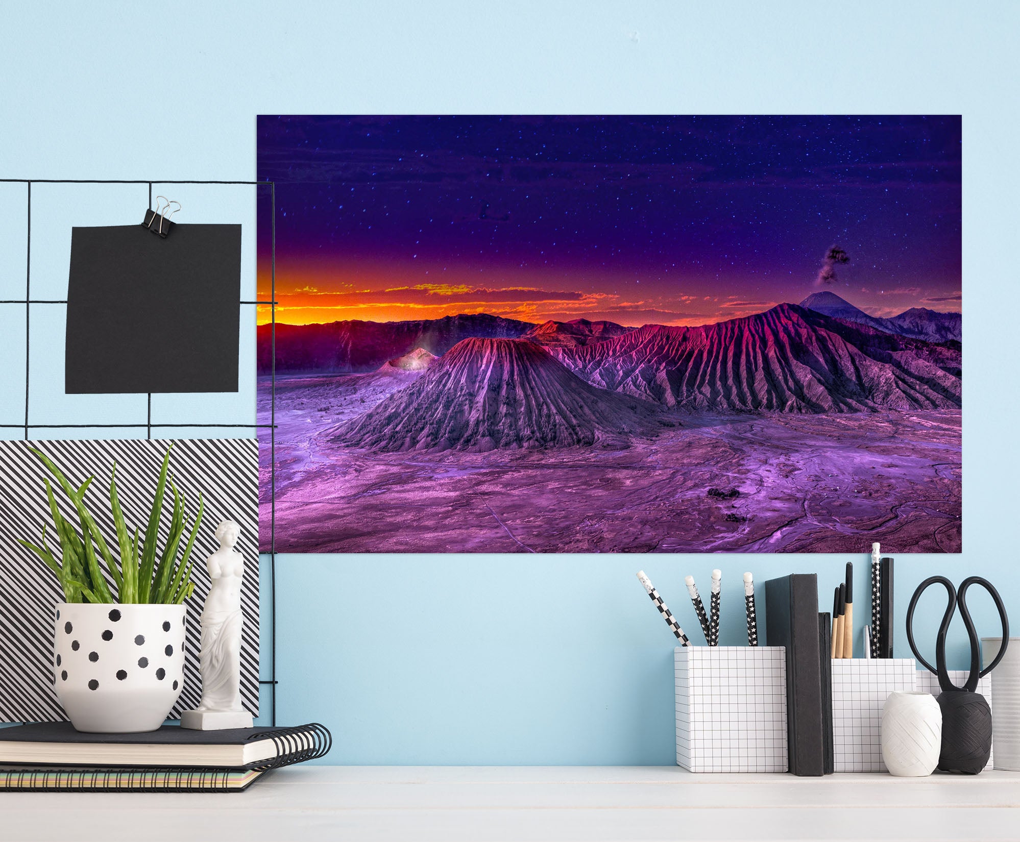 3D Purple Valley 186 Marco Carmassi Wall Sticker