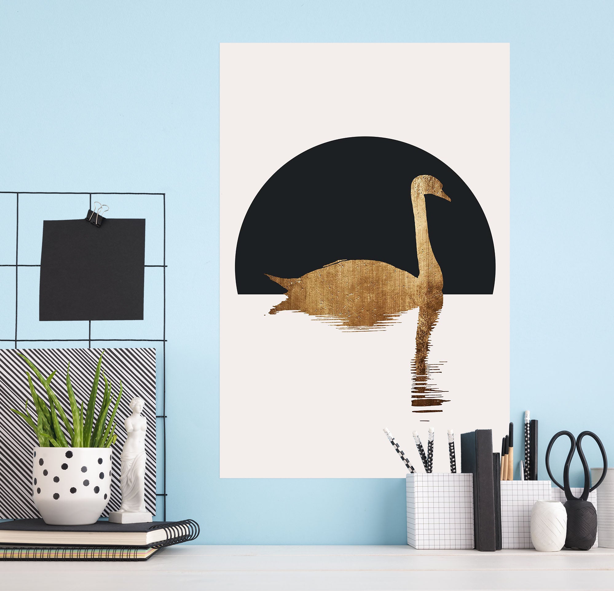 3D Swan Lake 226 Boris Draschoff Wall Sticker