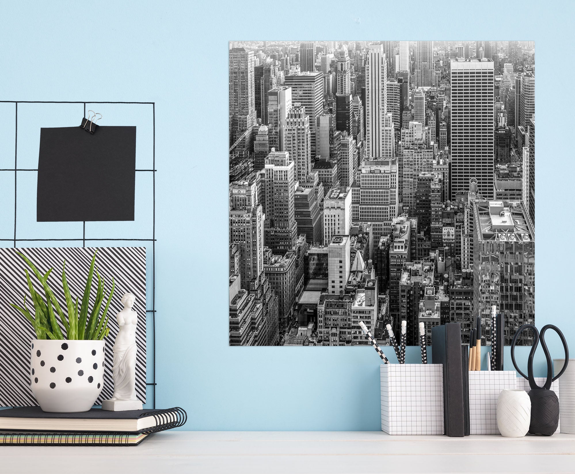 3D Grey City 187 Marco Carmassi Wall Sticker
