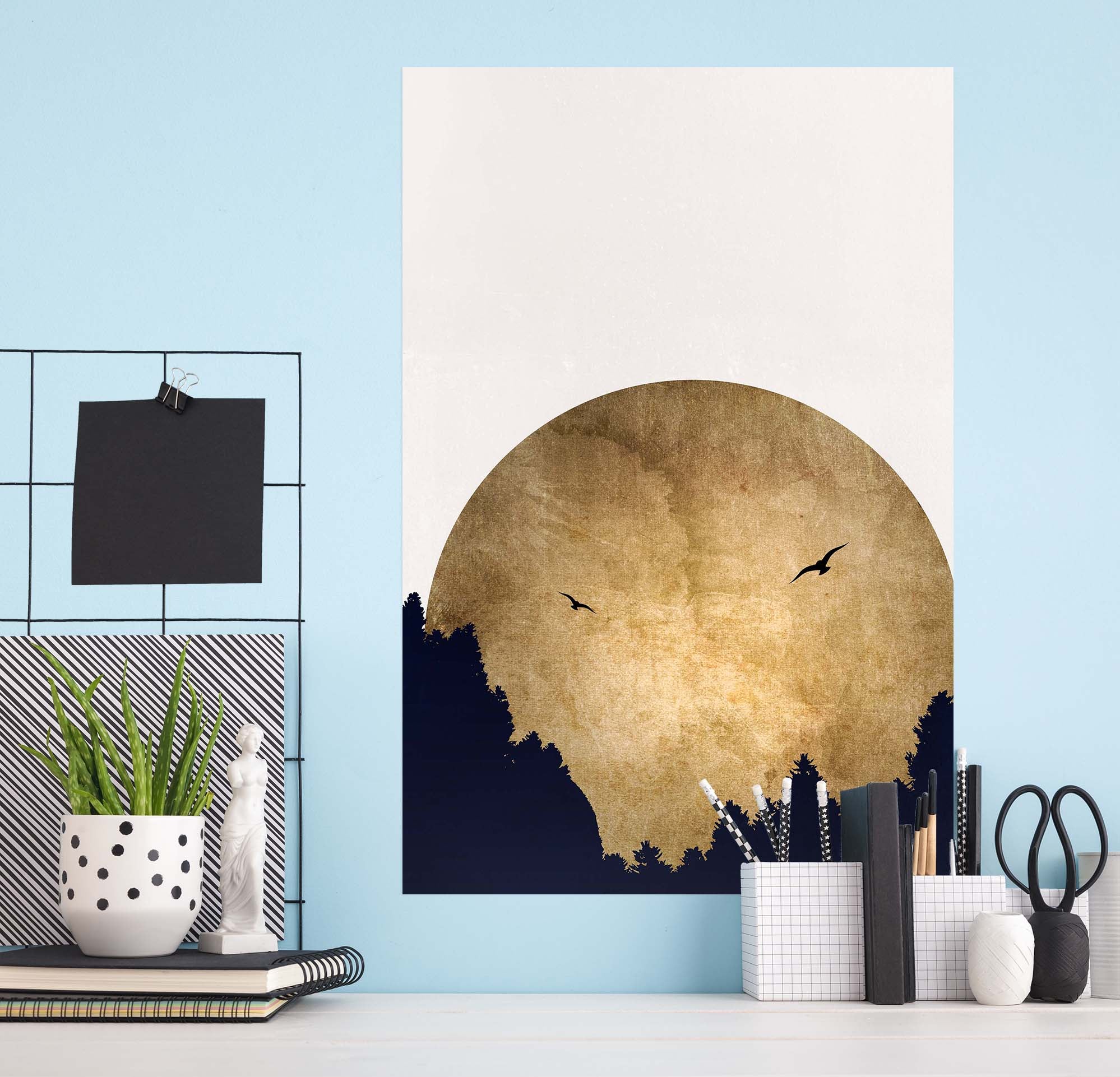 3D Moon Forest 234 Boris Draschoff Wall Sticker