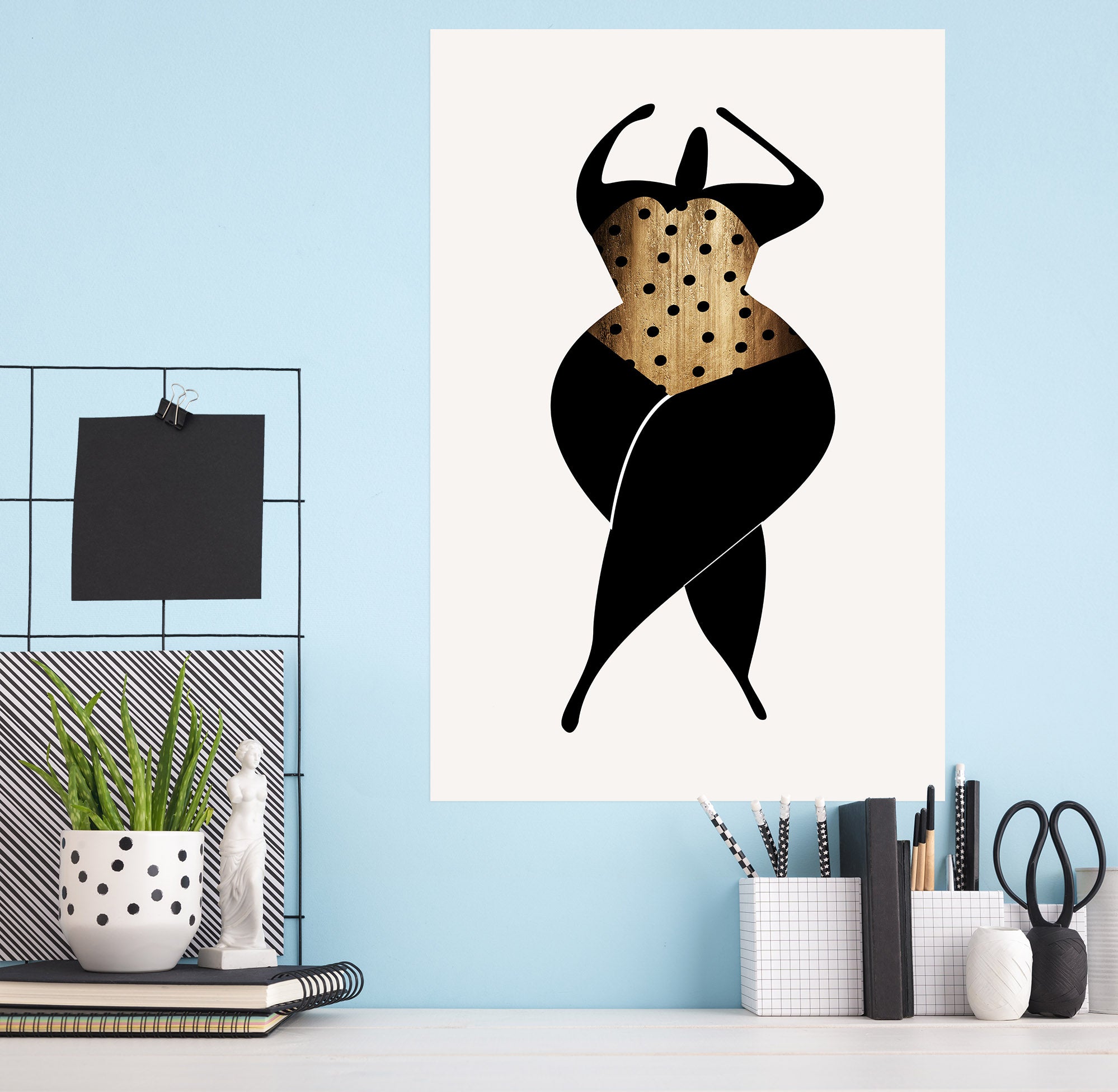 3D Strong Lady 130 Boris Draschoff Wall Sticker