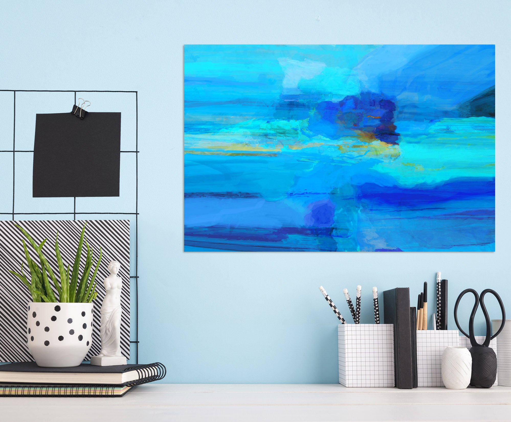 3D Blue Graffiti 014 Michael Tienhaara Wall Sticker