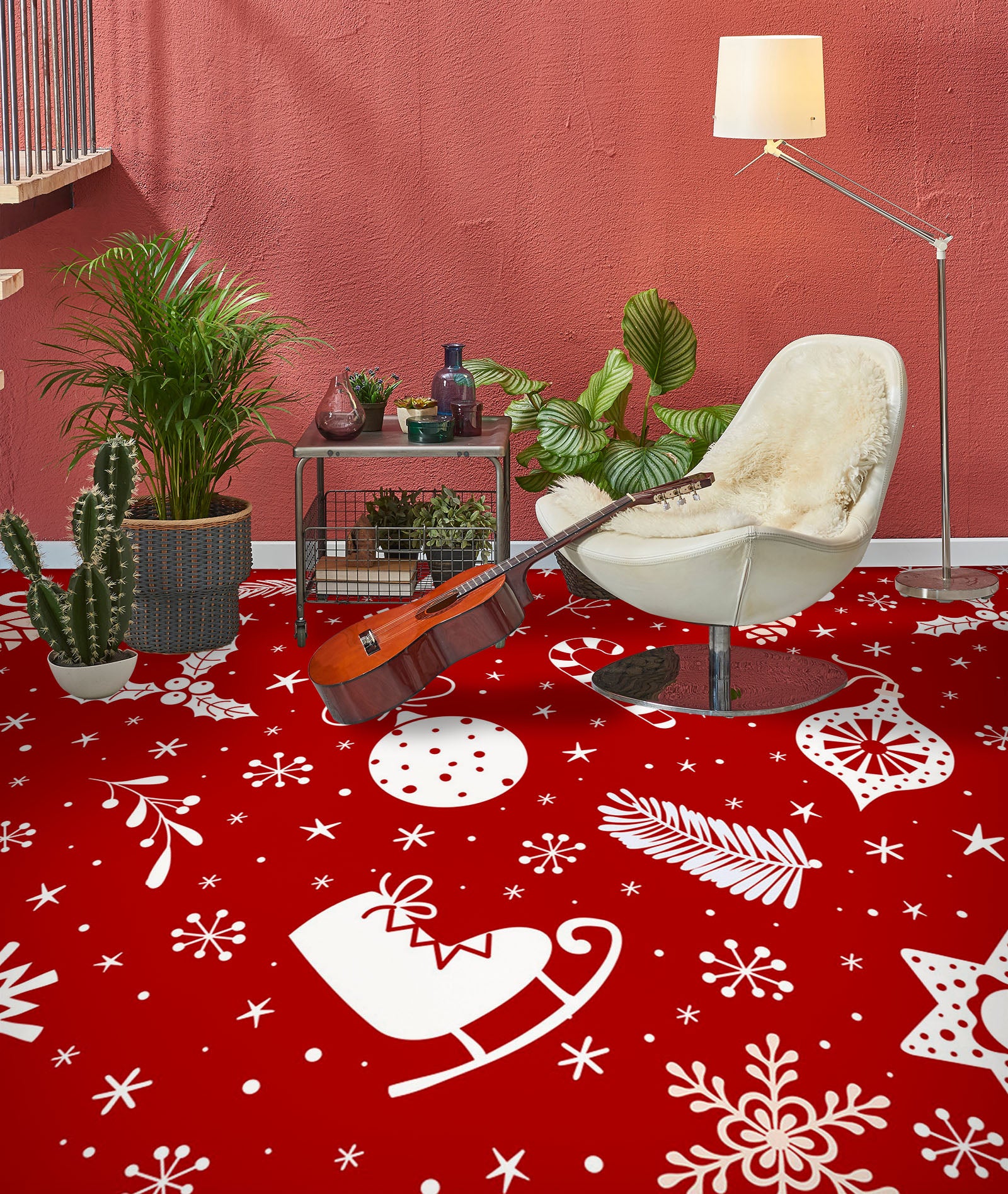 3D Romantic Snowflakes 1297 Floor Mural Wallpaper Murals Self-Adhesive Removable Print Epoxy