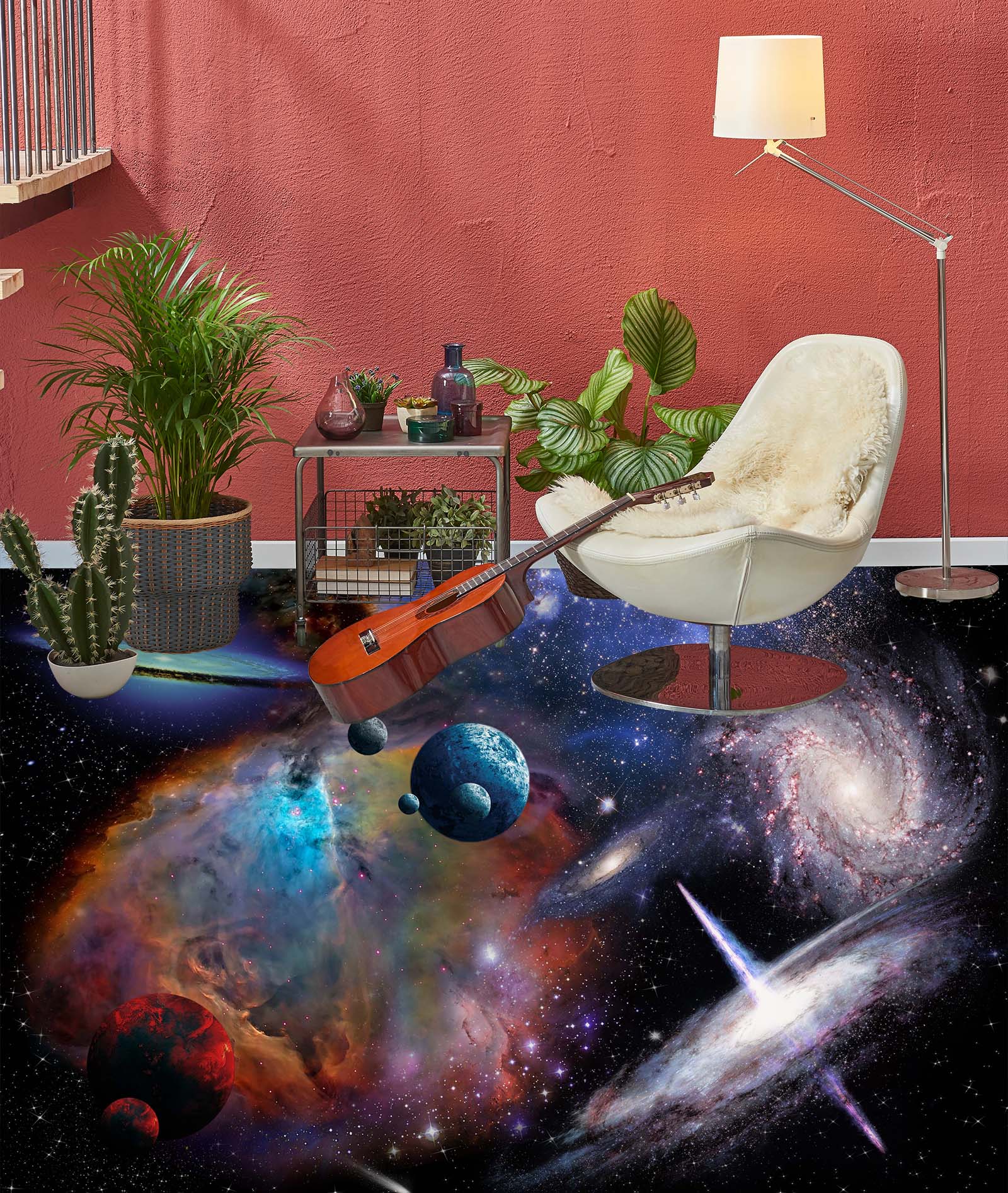 3D Psychedelic Nebula 314 Floor Mural Wallpaper Murals Rug & Mat Print Epoxy waterproof bath floor