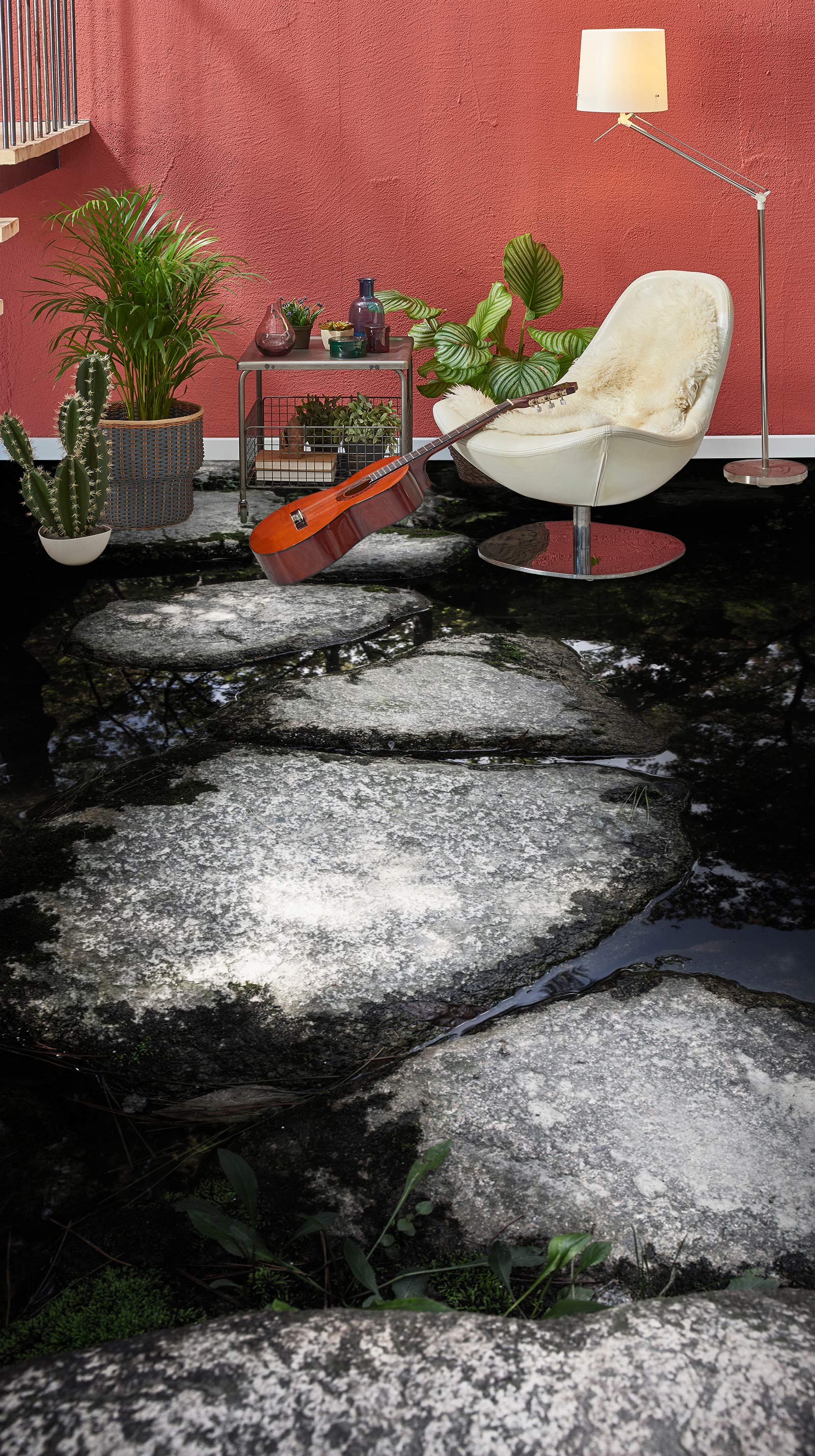 3D Black Texture Stone Road 1097 Floor Mural Wallpaper Murals Self-Adhesive Removable Print Epoxy