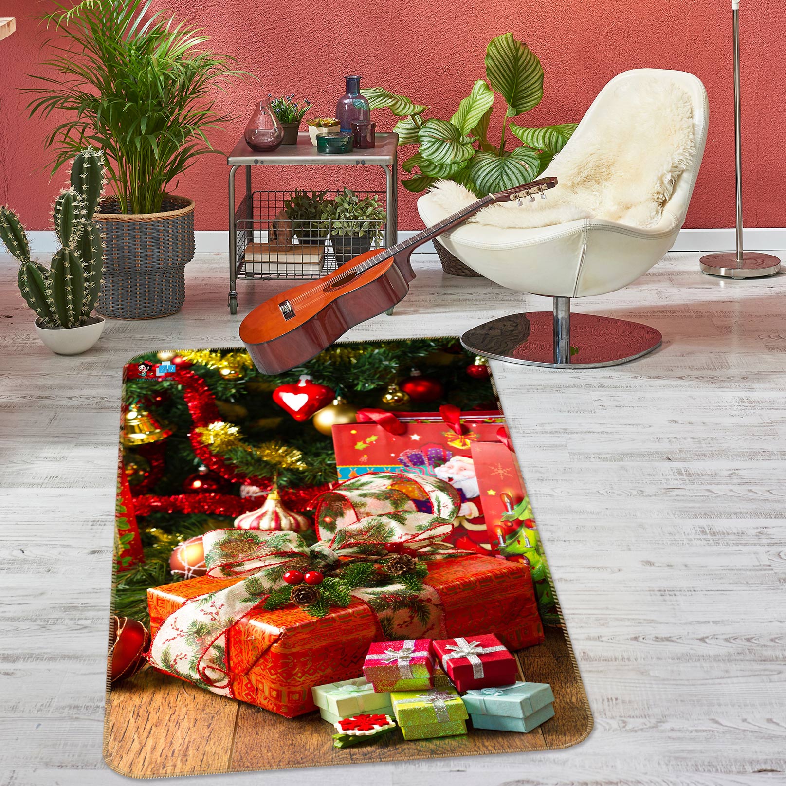 3D Many Gift Box 56182 Christmas Non Slip Rug Mat Xmas