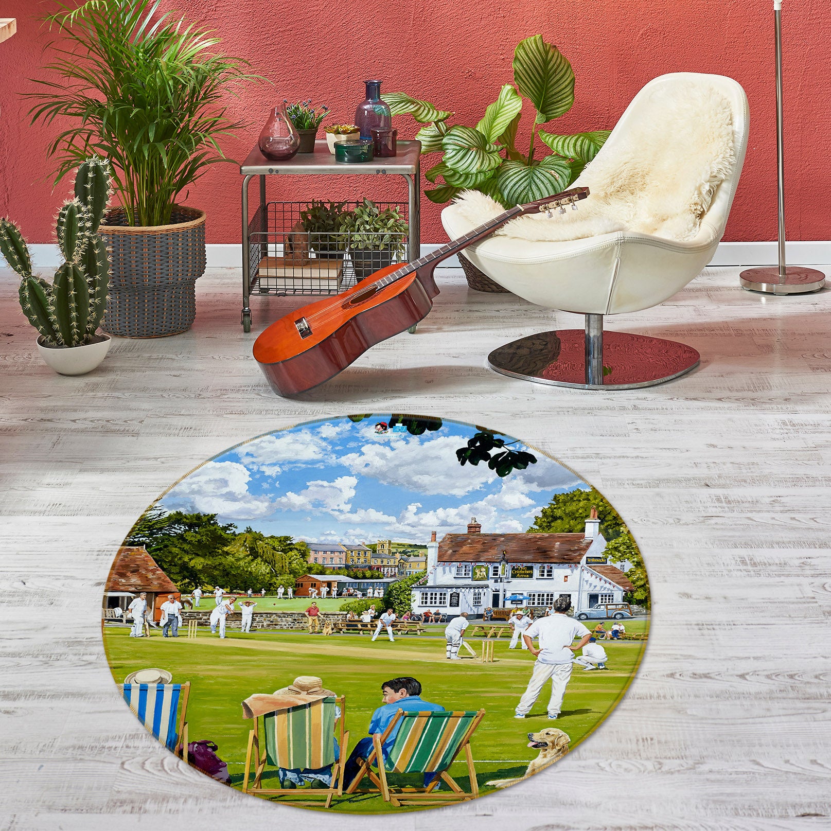 3D Grassland Play 8914 Trevor Mitchell Rug Round Non Slip Rug Mat