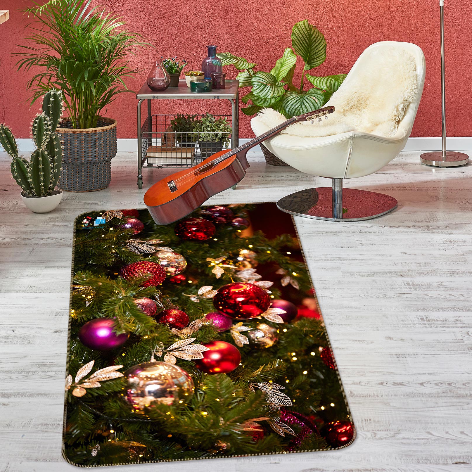 3D Ornaments 56194 Christmas Non Slip Rug Mat Xmas