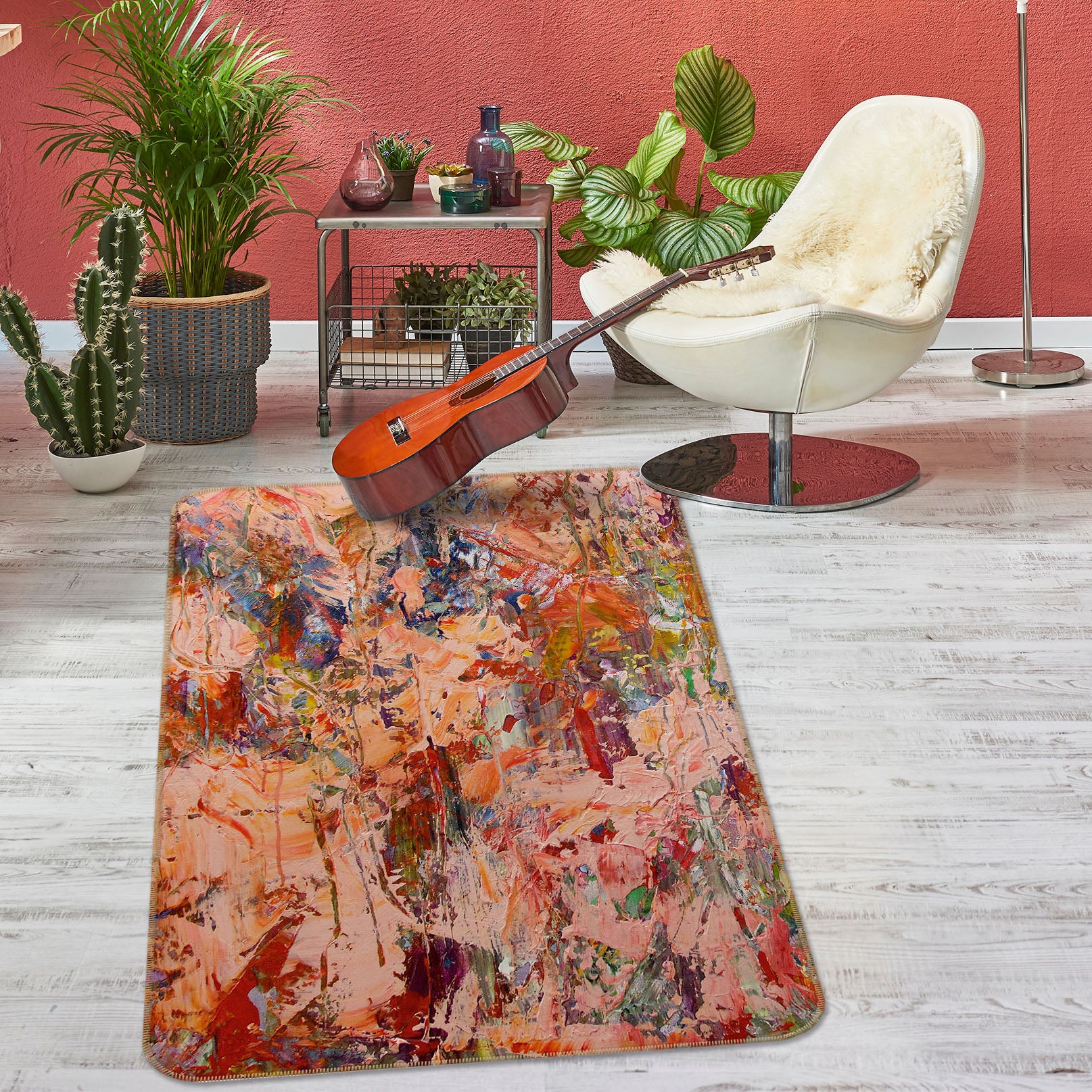 3D Abstract Maple 3020 Allan P. Friedlander Rug Non Slip Rug Mat