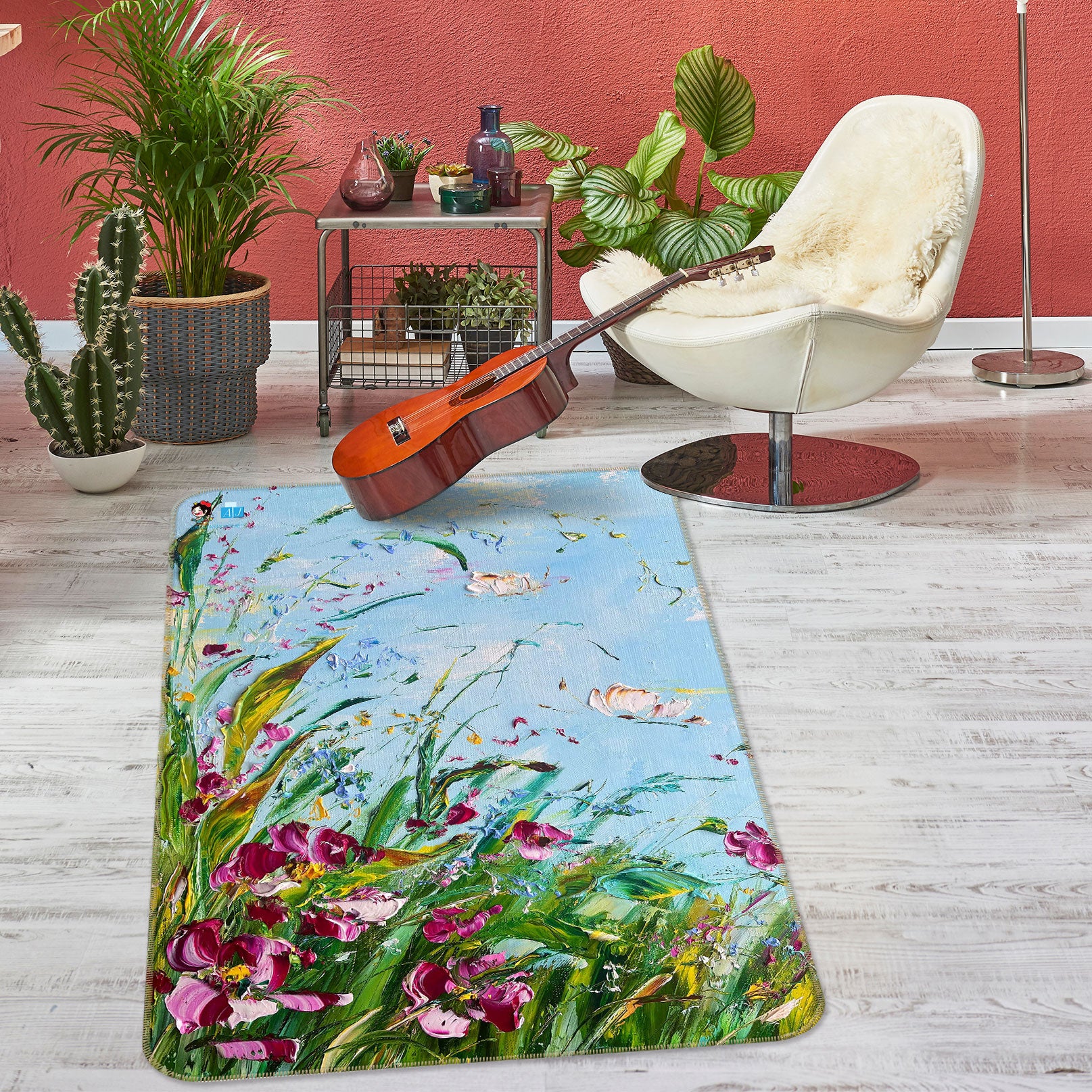 3D Garden Leaves 1196 Skromova Marina Rug Non Slip Rug Mat